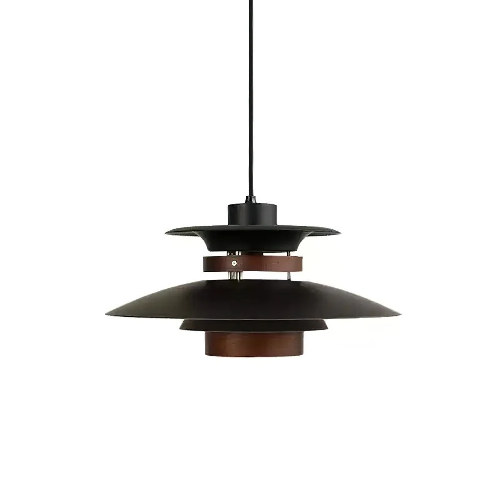 Solara Pendant Lamp Wood Layered Shade Nordic Dining - Image 18