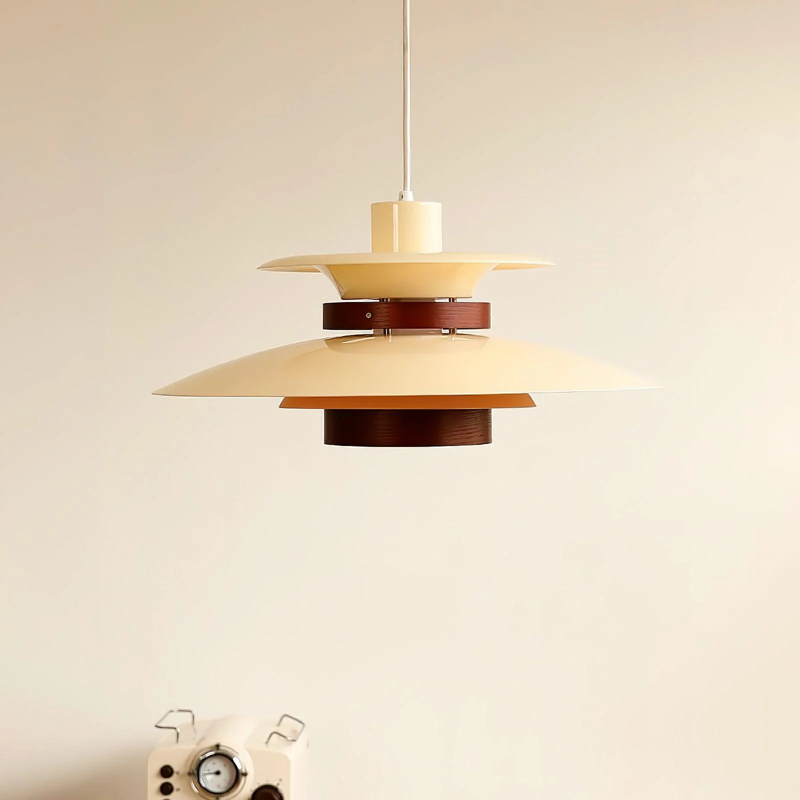 Solara Pendant Lamp Wood Layered Shade Nordic Dining - Image 21