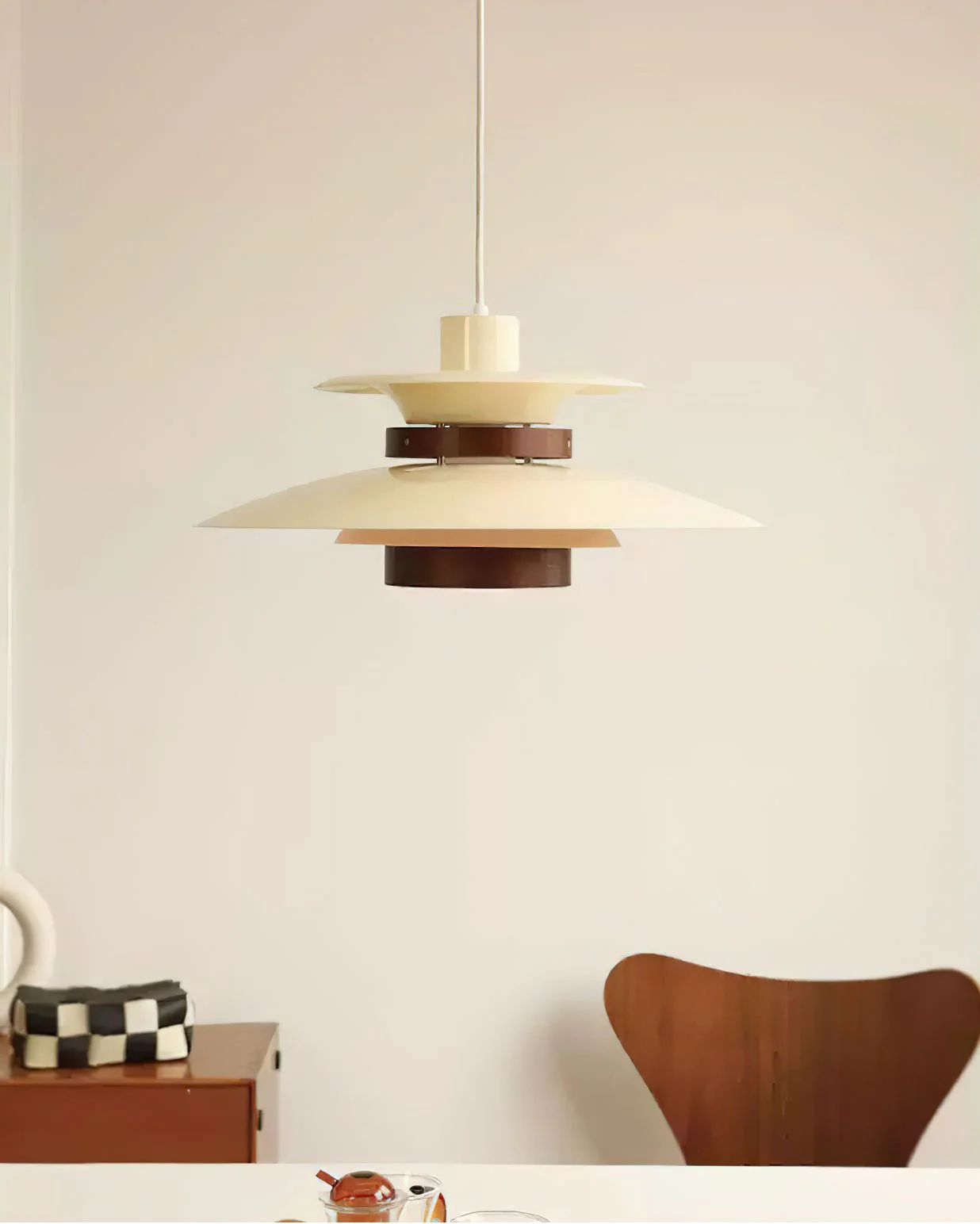 Solara Pendant Lamp Wood Layered Shade Nordic Dining - Image 32