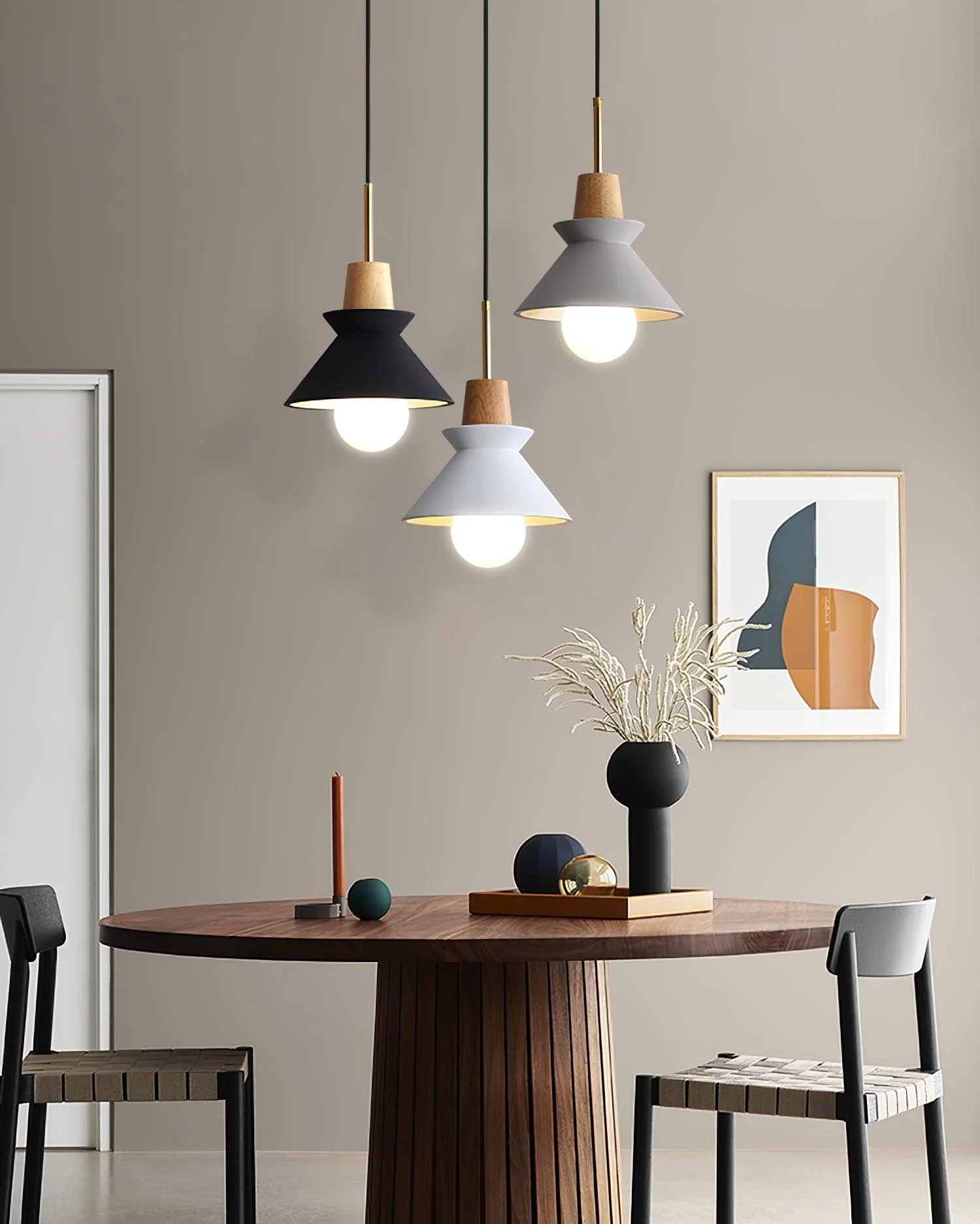 Solara Pendant Lamp Wood Space Nordic Minimalist - Image 23