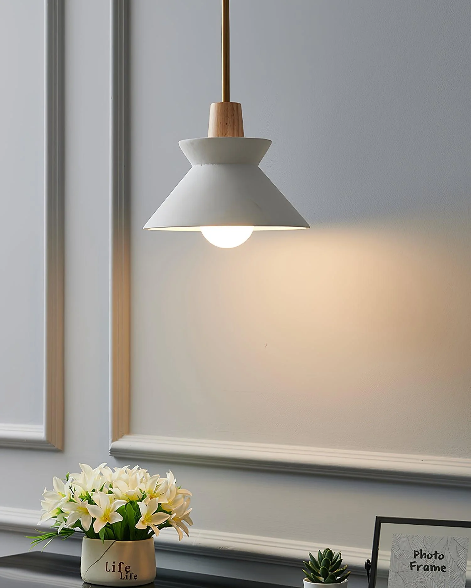 Solara Pendant Lamp Wood Space Nordic Minimalist - Image 28