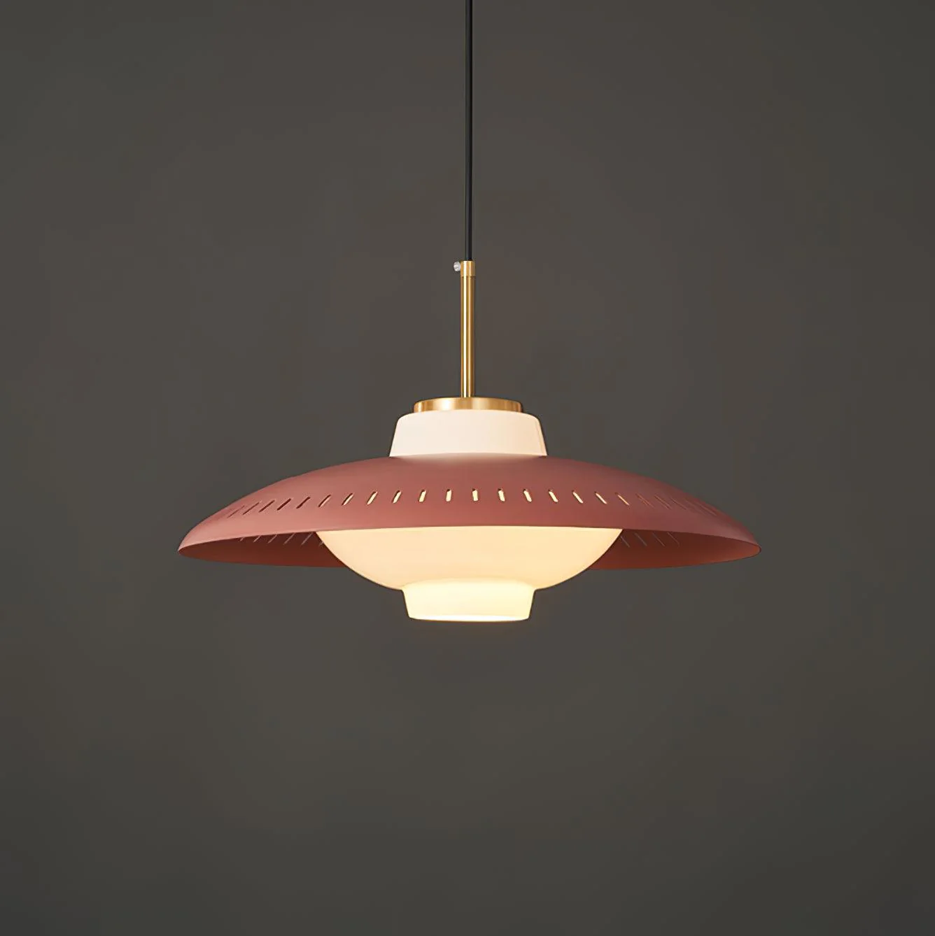 Solara Pendant Lamp Opal Glass Wide Shade Classic - Image 11
