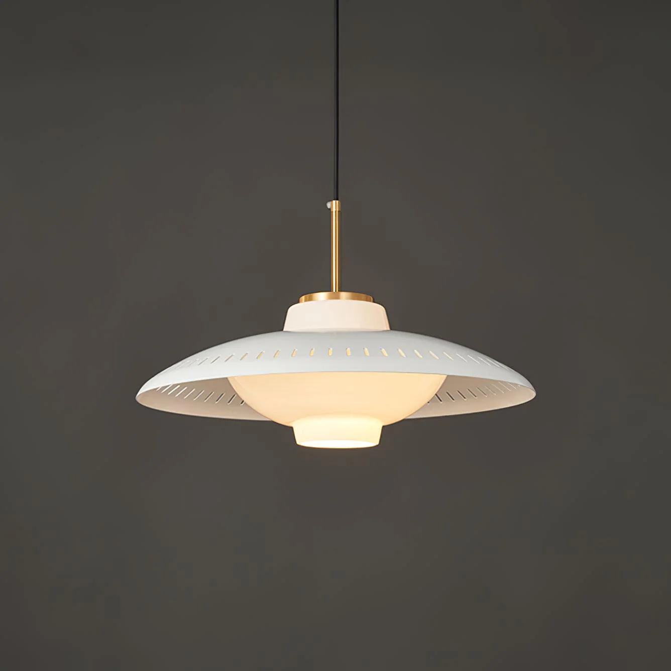 Solara Pendant Lamp Opal Glass Wide Shade Classic - Image 13