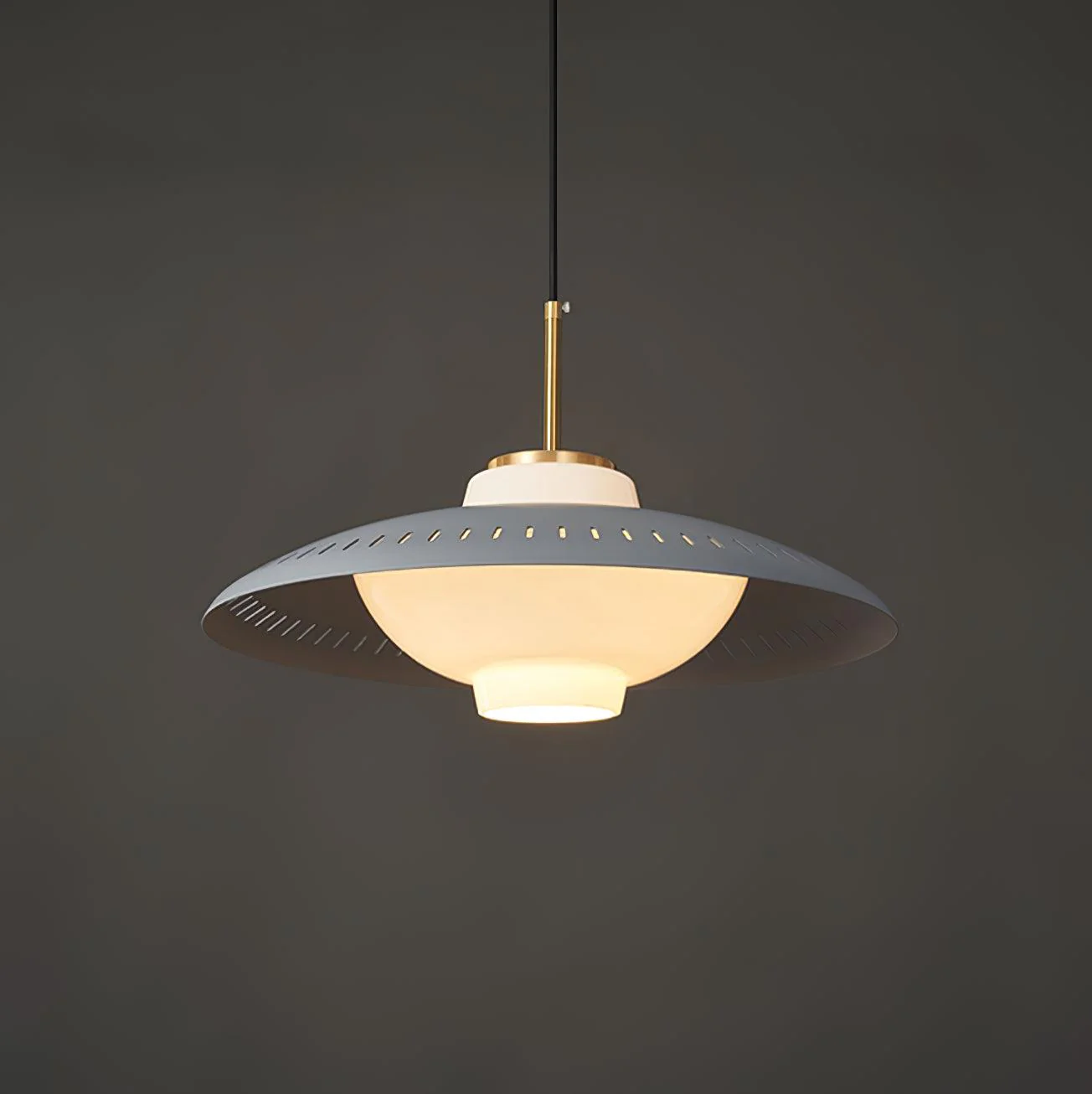 Solara Pendant Lamp Opal Glass Wide Shade Classic - Image 15