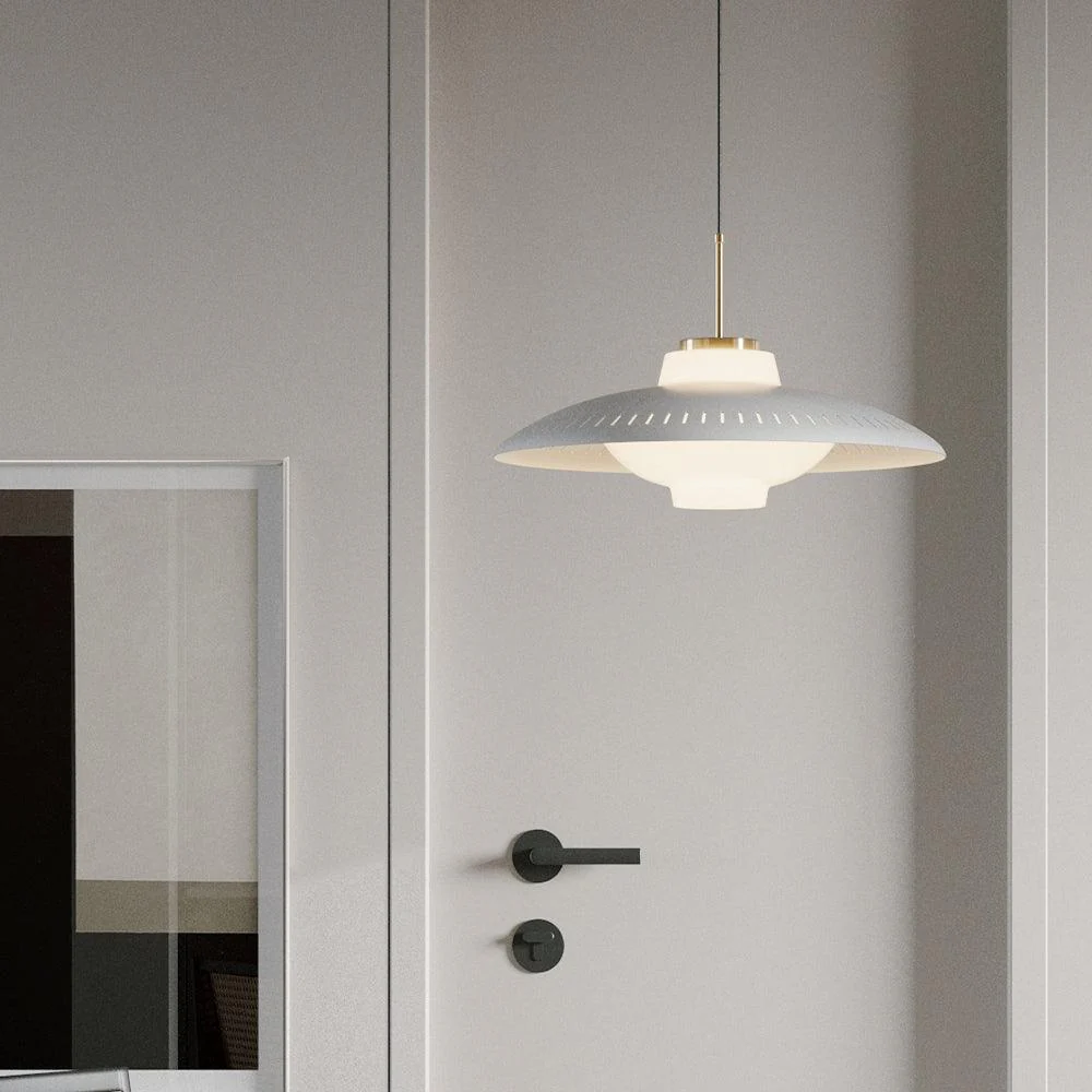 Solara Pendant Lamp Opal Glass Wide Shade Classic - Image 16