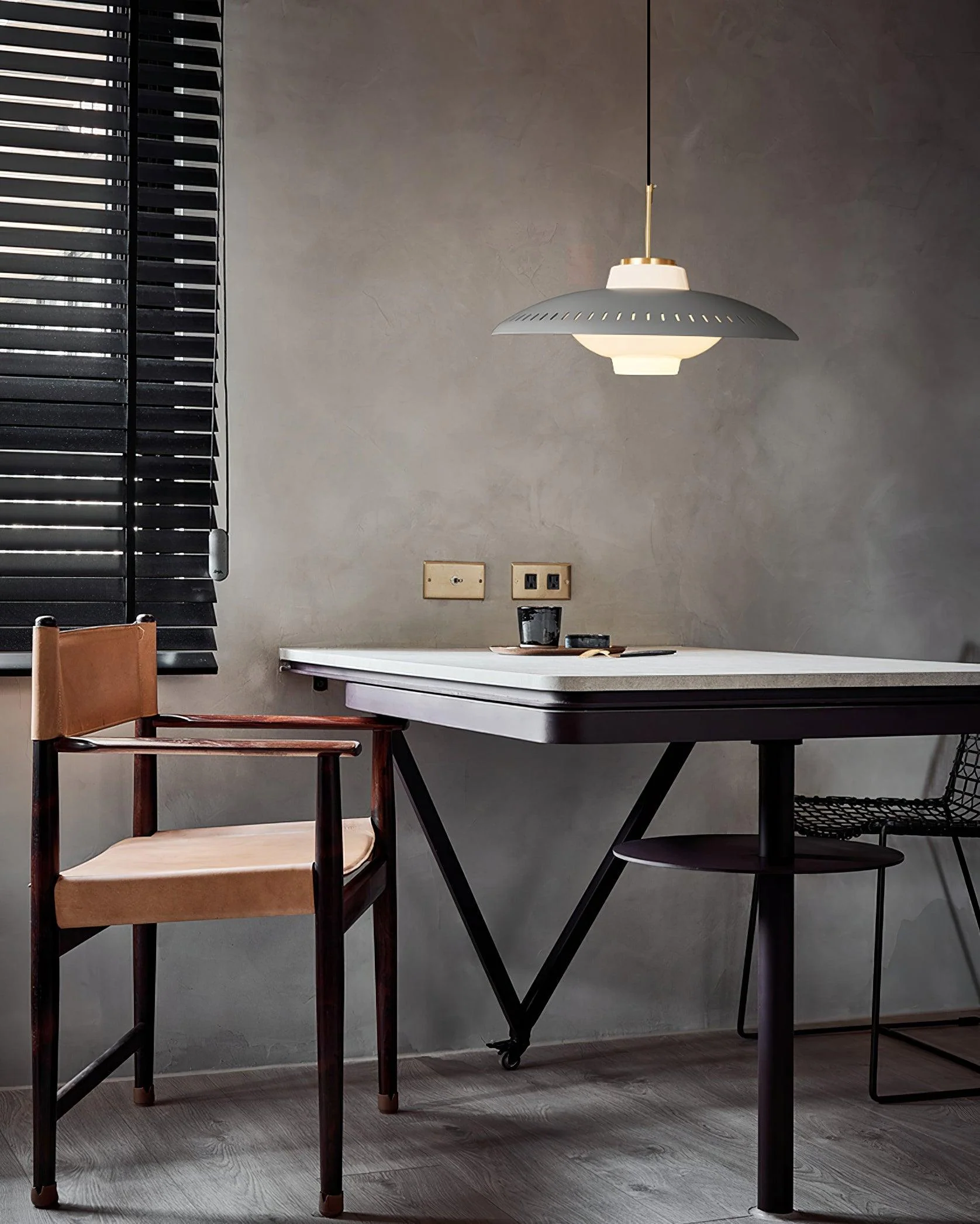 Solara Pendant Lamp Opal Glass Wide Shade Classic - Image 23
