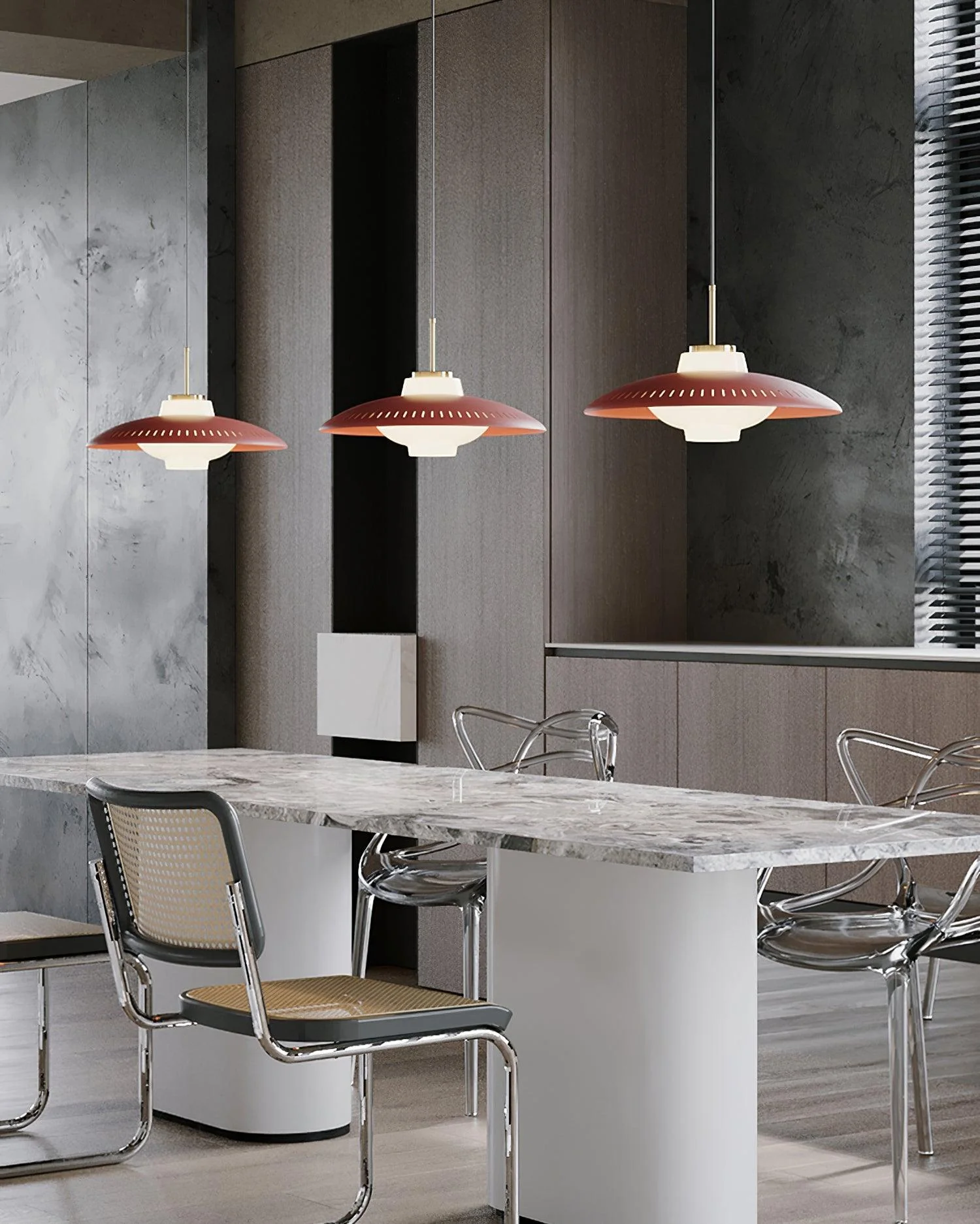 Solara Pendant Lamp Opal Glass Wide Shade Classic - Image 25