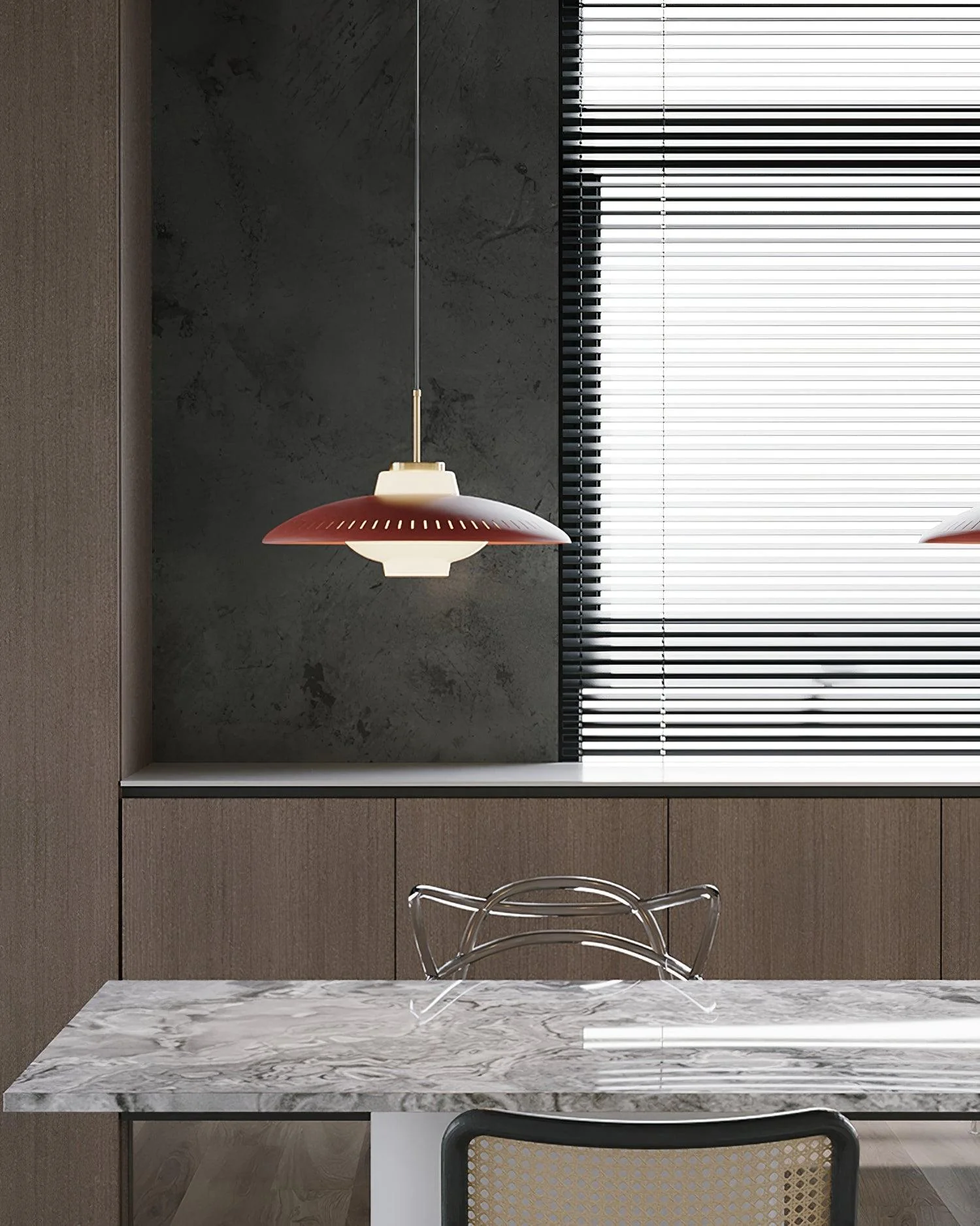 Solara Pendant Lamp Opal Glass Wide Shade Classic - Image 27