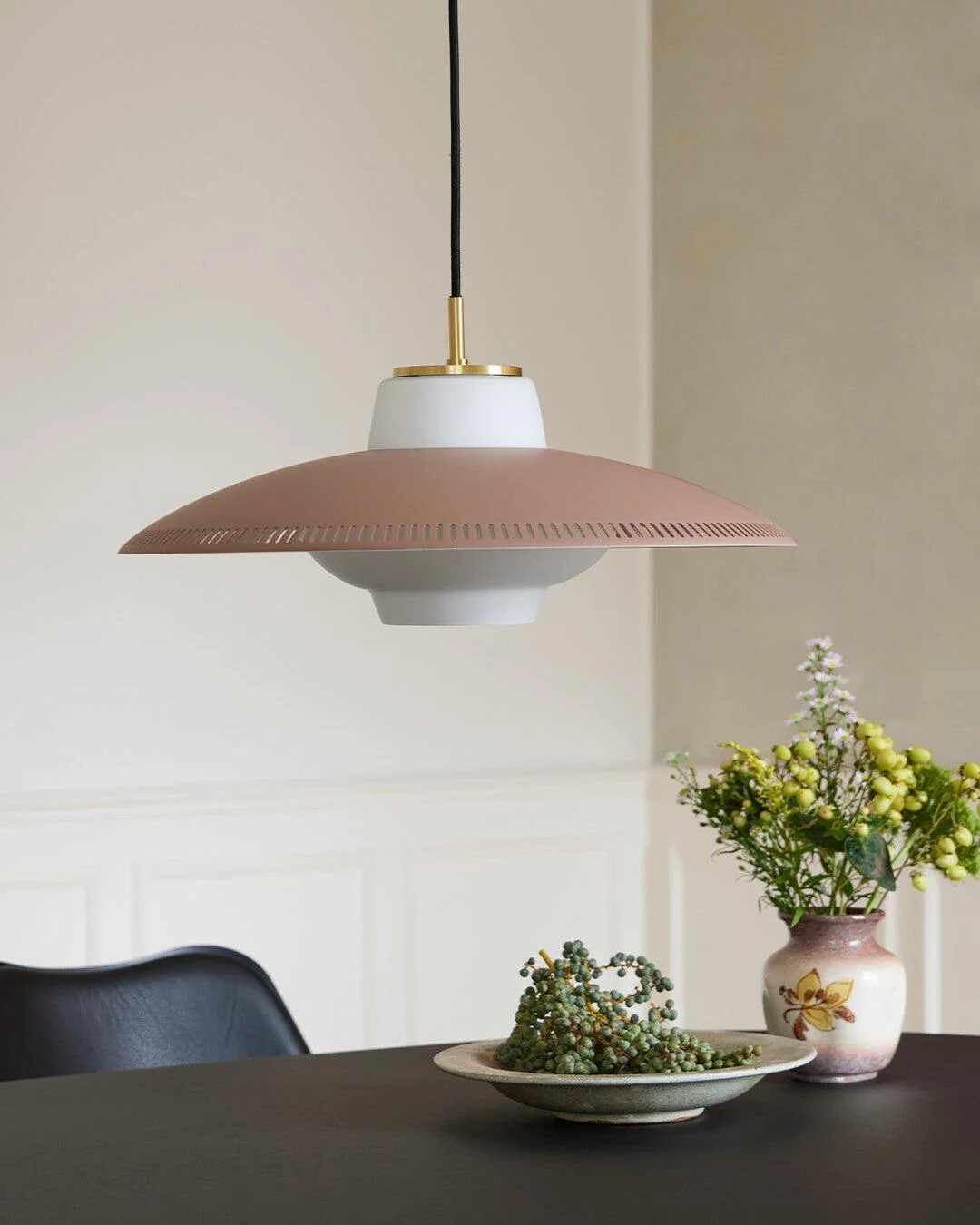 Solara Pendant Lamp Opal Glass Wide Shade Classic - Image 9