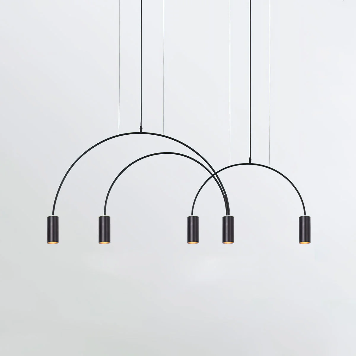 Solara Pendant Lamp Overlapping Cylinder Minimalist Dining Room - Image 55