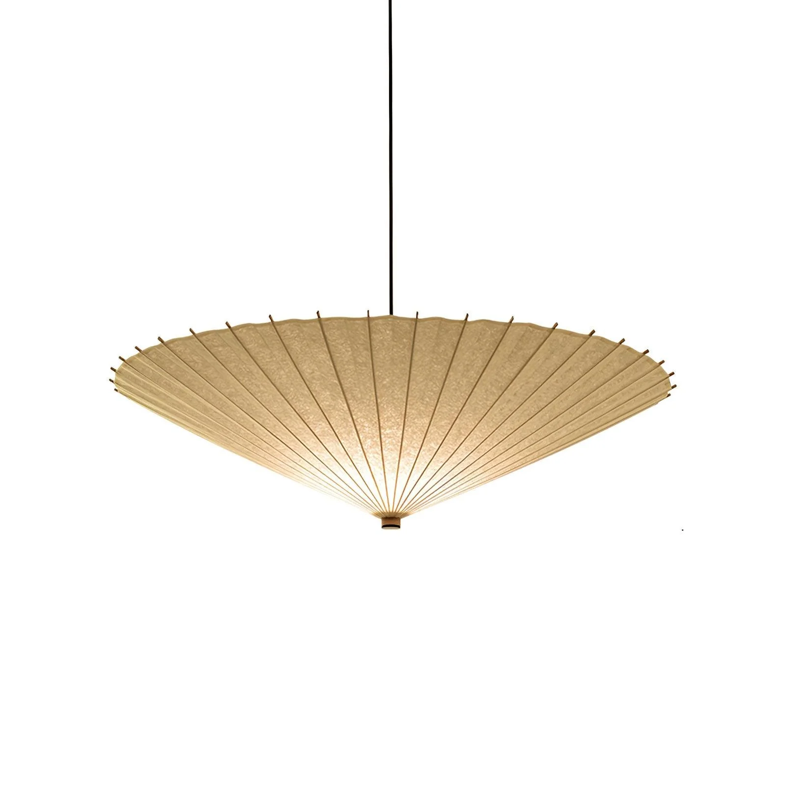 Solara Pendant Lamp Paper Umbrella Pleated Dining Room - Image 6