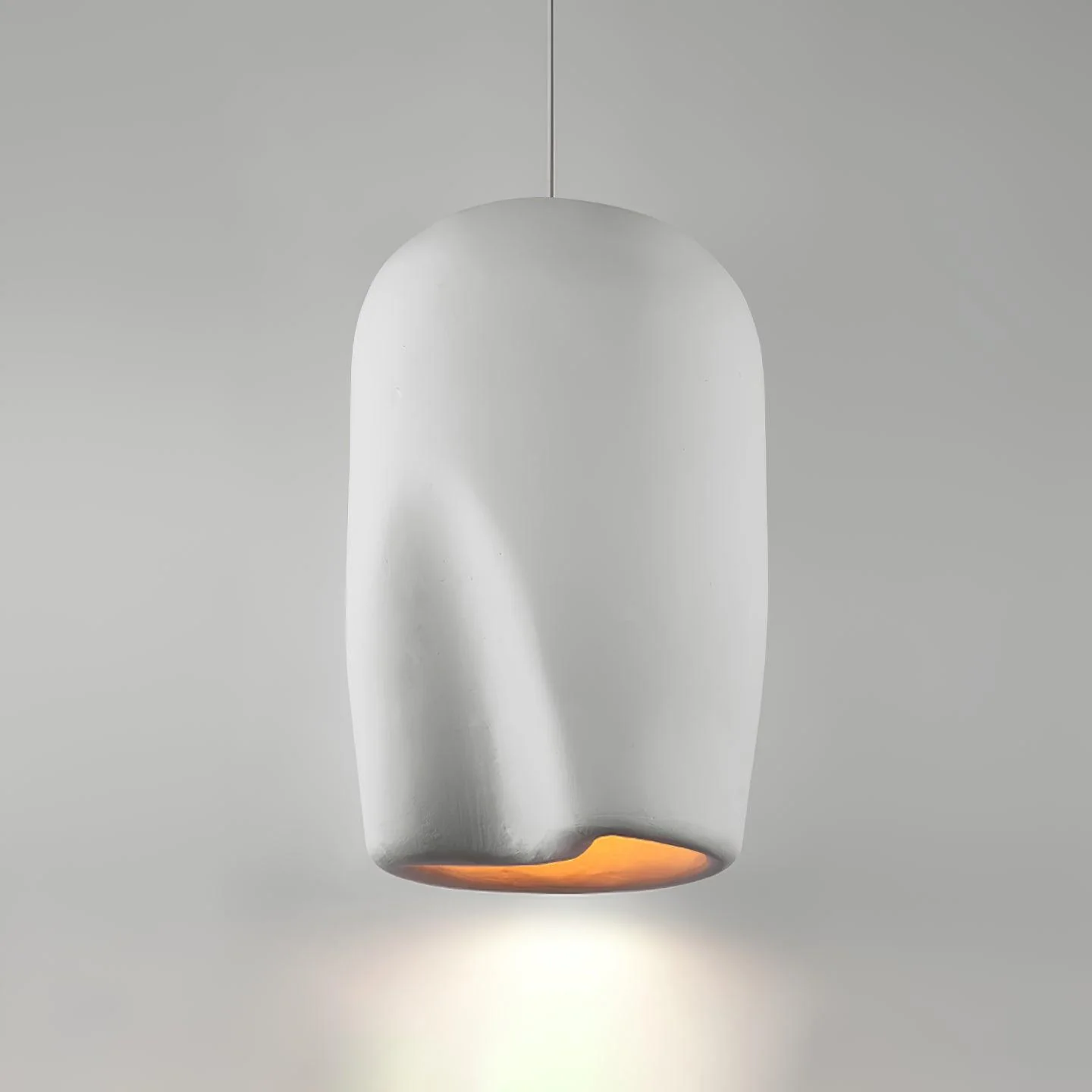 Solara Pendant Lamp Plaster Rounded Dome Wabi Sabi - Image 10