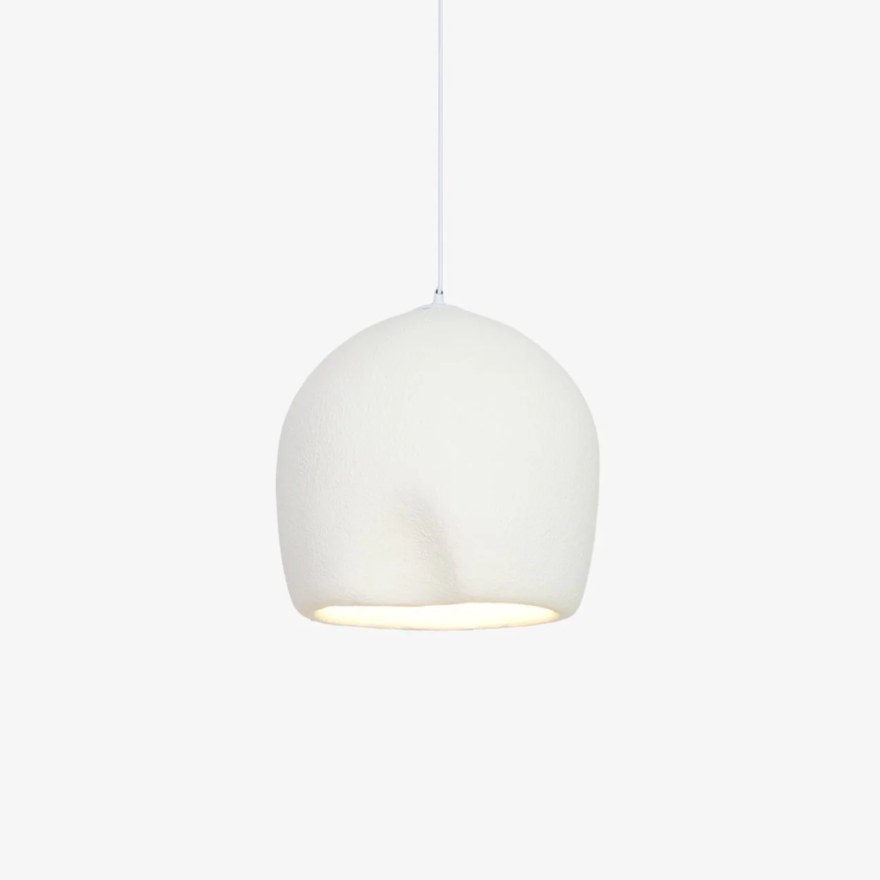 Solara Pendant Lamp Plaster Rounded Dome Wabi Sabi - Image 6