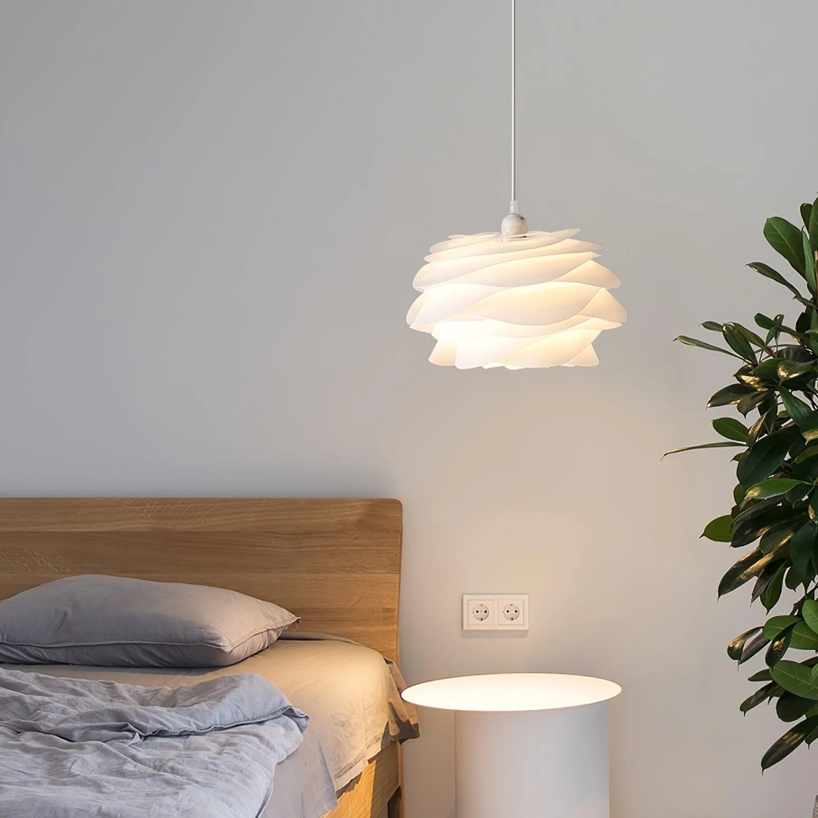 Solara Pendant Lamp PVC Rose Floral Layered Romantic - Image 12