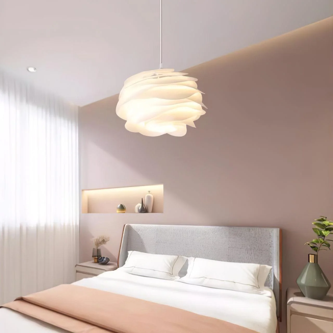 Solara Pendant Lamp PVC Rose Floral Layered Romantic - Image 15