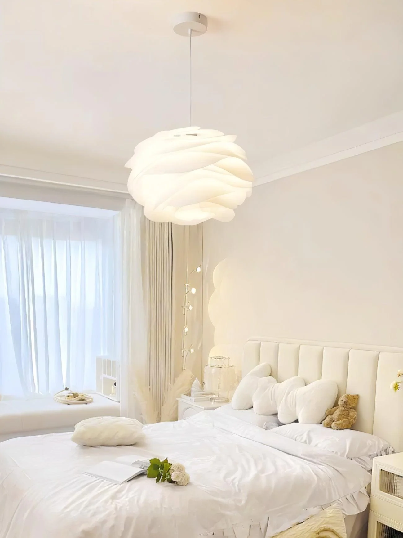 Solara Pendant Lamp PVC Rose Floral Layered Romantic - Image 6