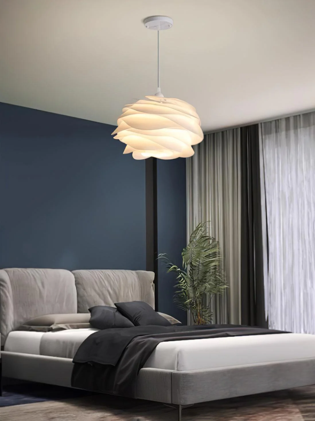 Solara Pendant Lamp PVC Rose Floral Layered Romantic - Image 9