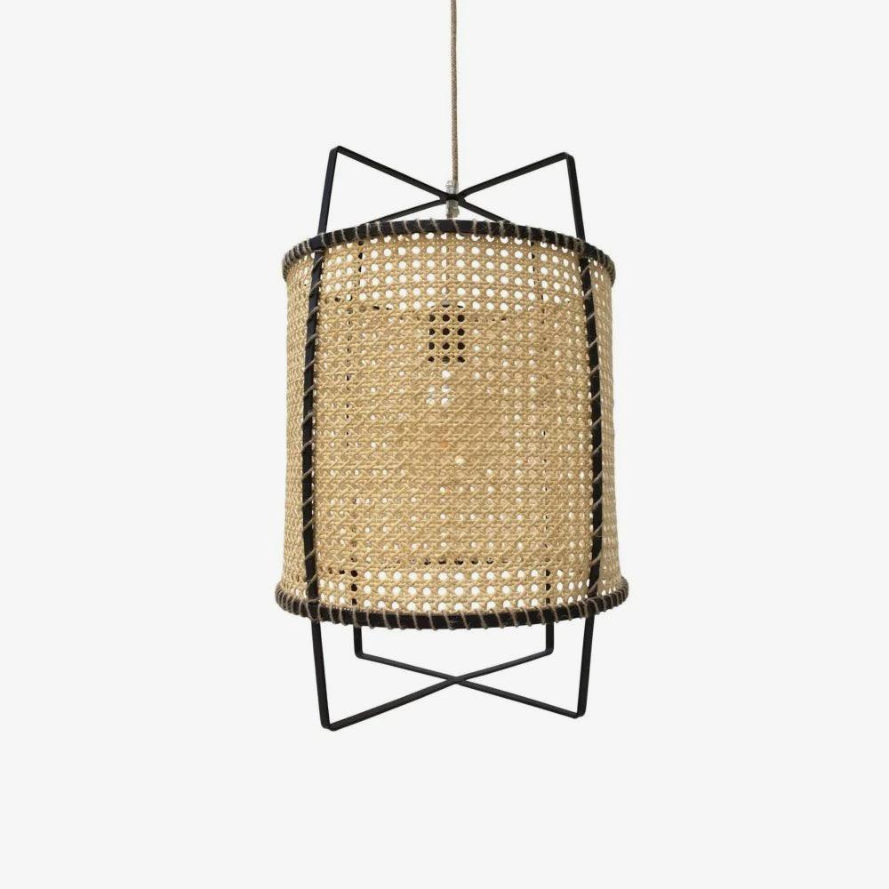Solara Pendant Lamp Rattan Cane Frame Industrial - Image 16