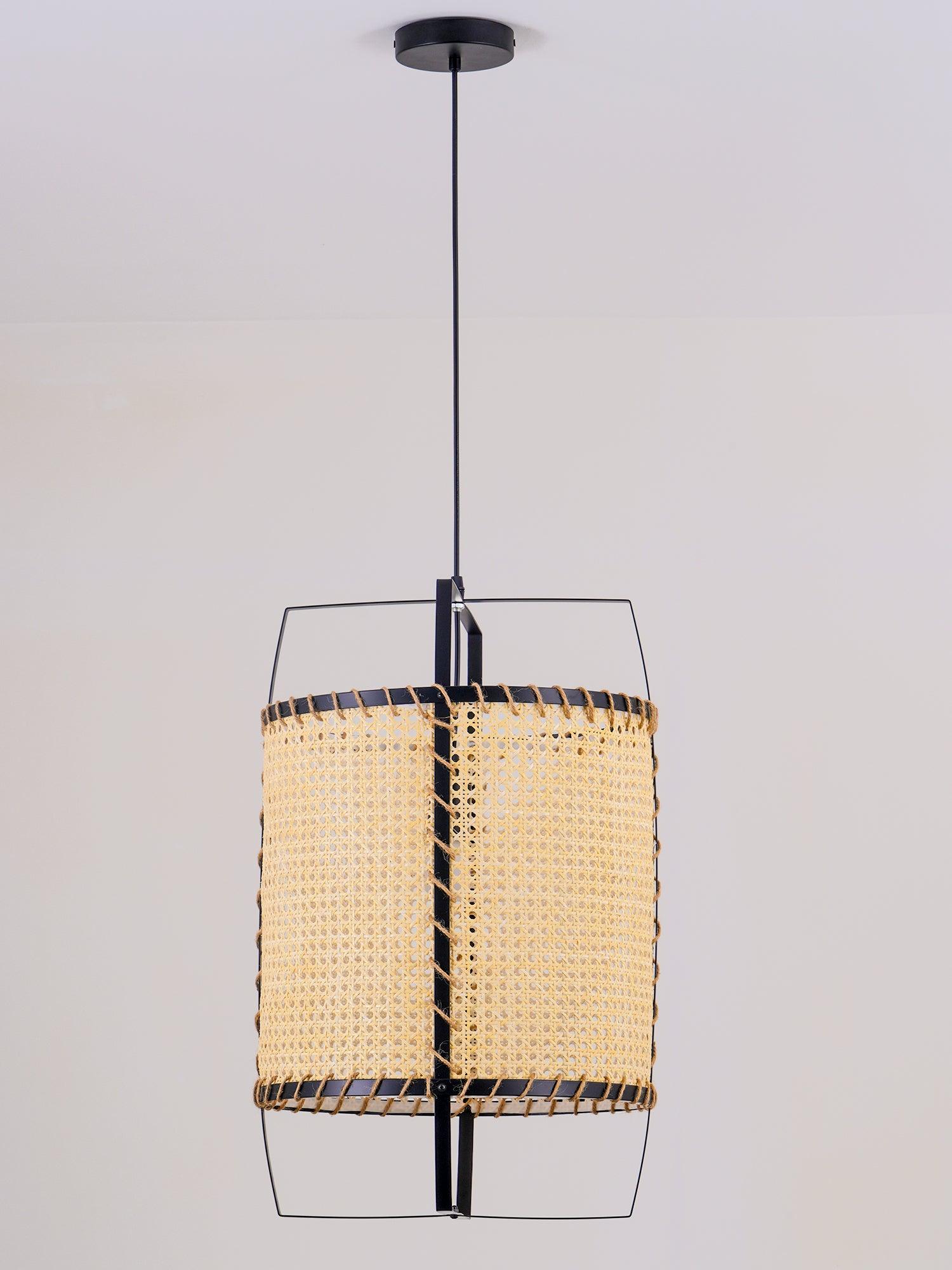 Solara Pendant Lamp Rattan Cane Frame Industrial - Image 19