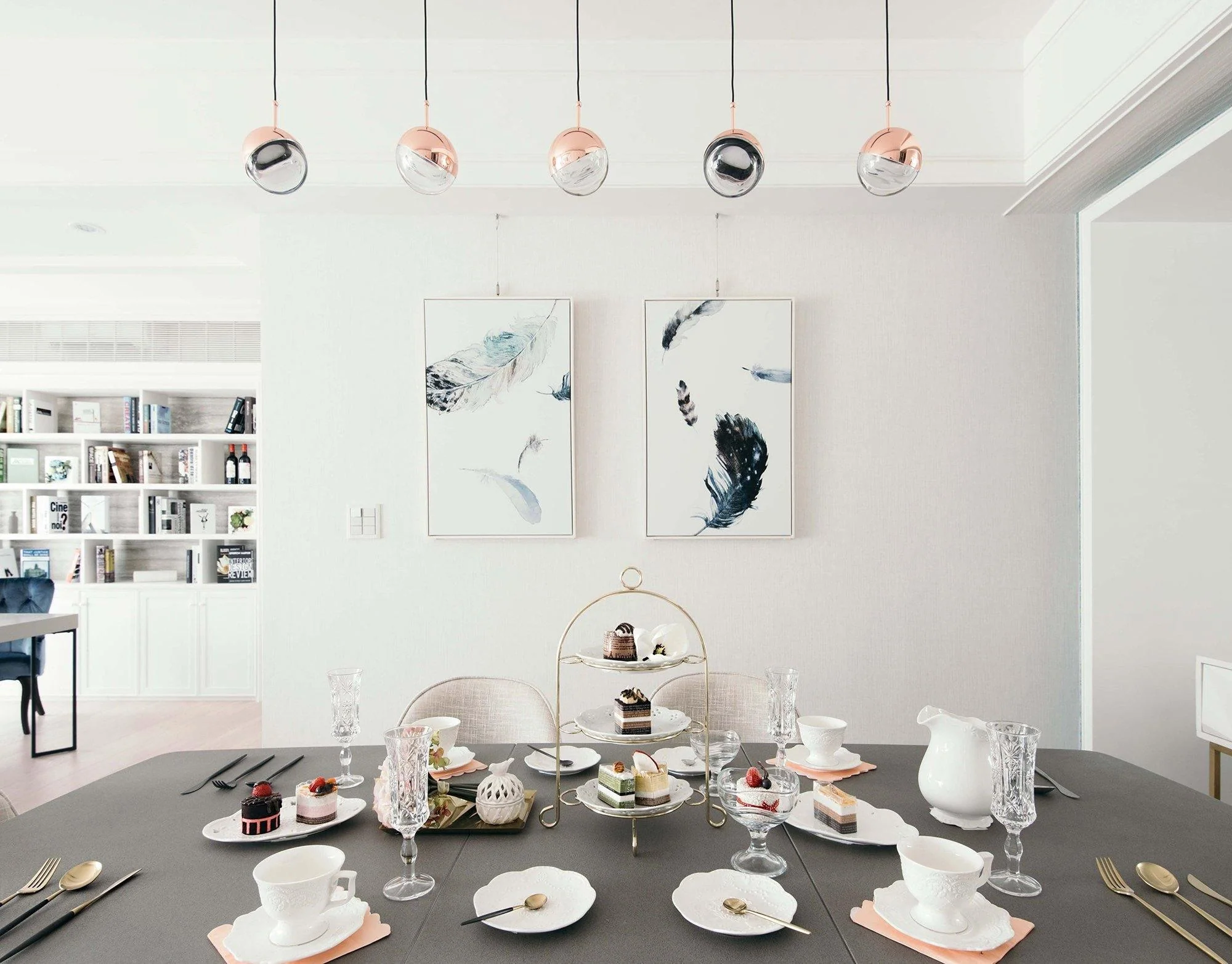 Solara Pendant Lamp Steel Glass Multi Drop Minimalist Staircase - Image 11