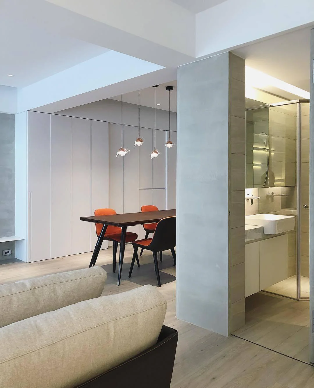 Solara Pendant Lamp Steel Glass Multi Drop Minimalist Staircase - Image 122
