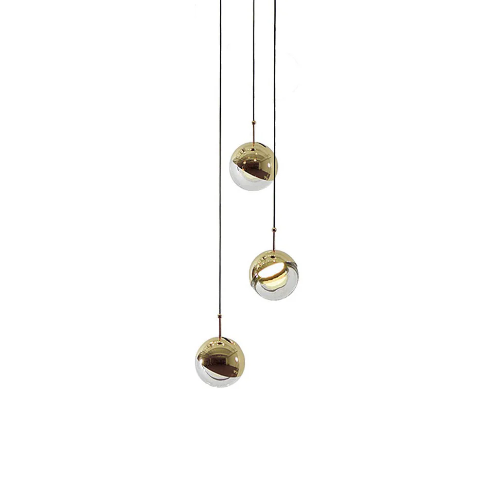 Solara Pendant Lamp Steel Glass Multi Drop Minimalist Staircase - Image 13