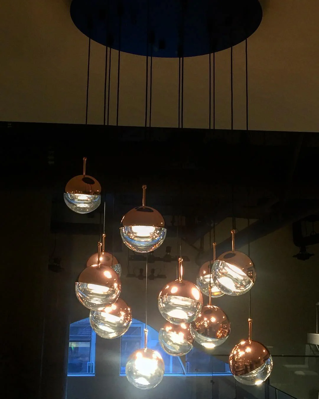 Solara Pendant Lamp Steel Glass Multi Drop Minimalist Staircase - Image 148