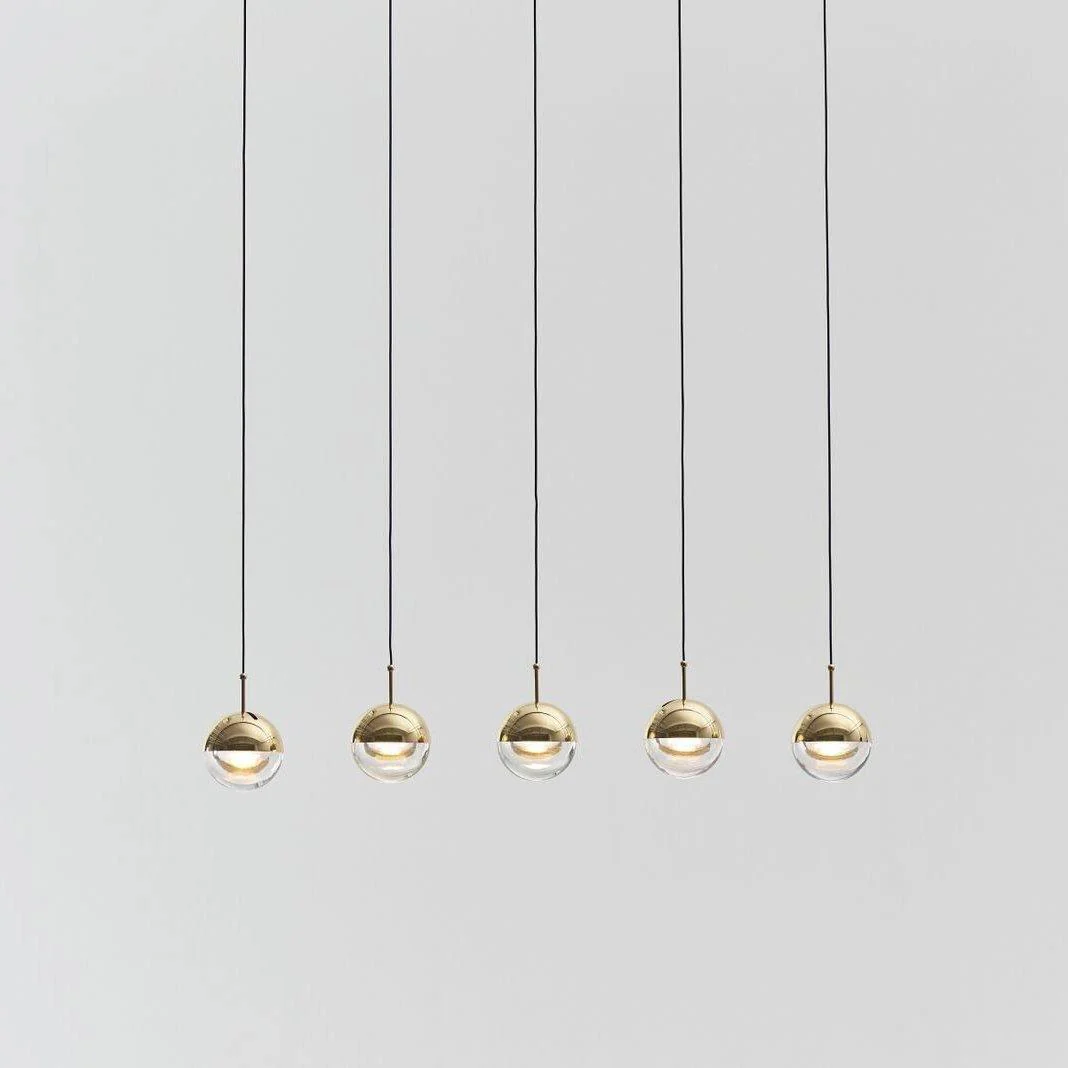 Solara Pendant Lamp Steel Glass Multi Drop Minimalist Staircase - Image 21