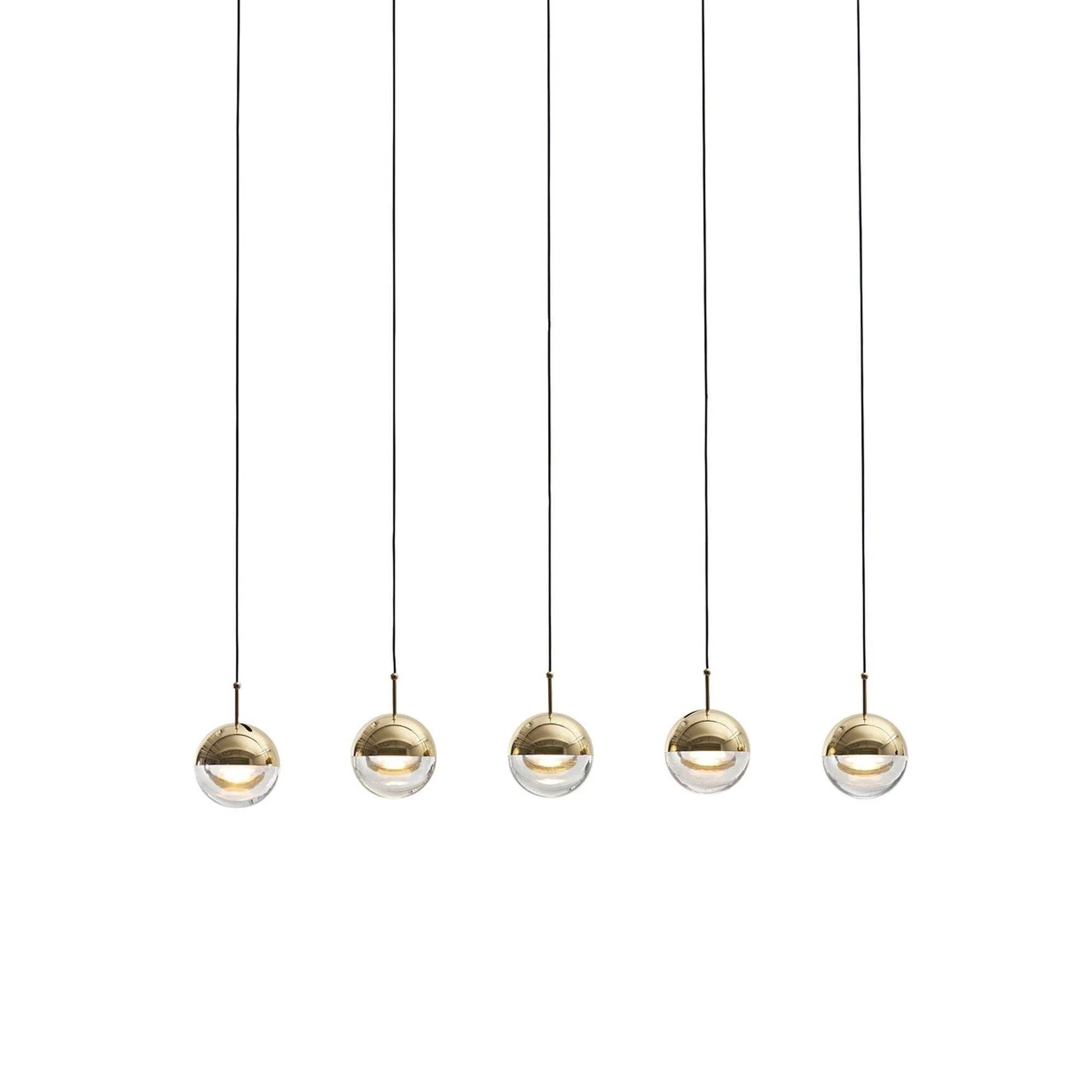 Solara Pendant Lamp Steel Glass Multi Drop Minimalist Staircase - Image 23