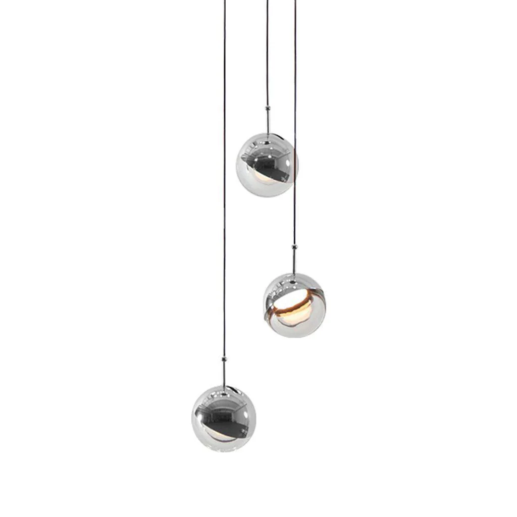 Solara Pendant Lamp Steel Glass Multi Drop Minimalist Staircase - Image 40
