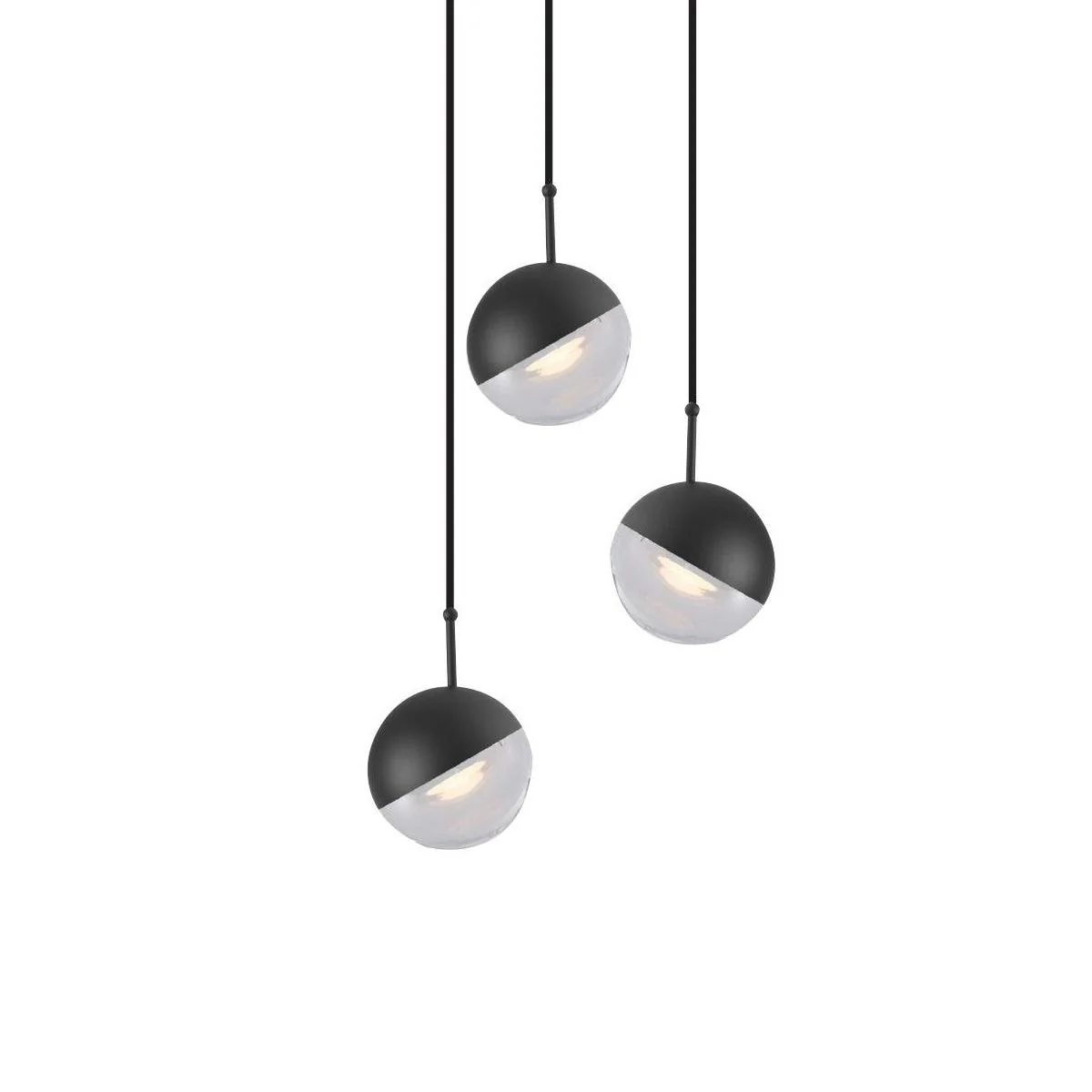 Solara Pendant Lamp Steel Glass Multi Drop Minimalist Staircase - Image 41