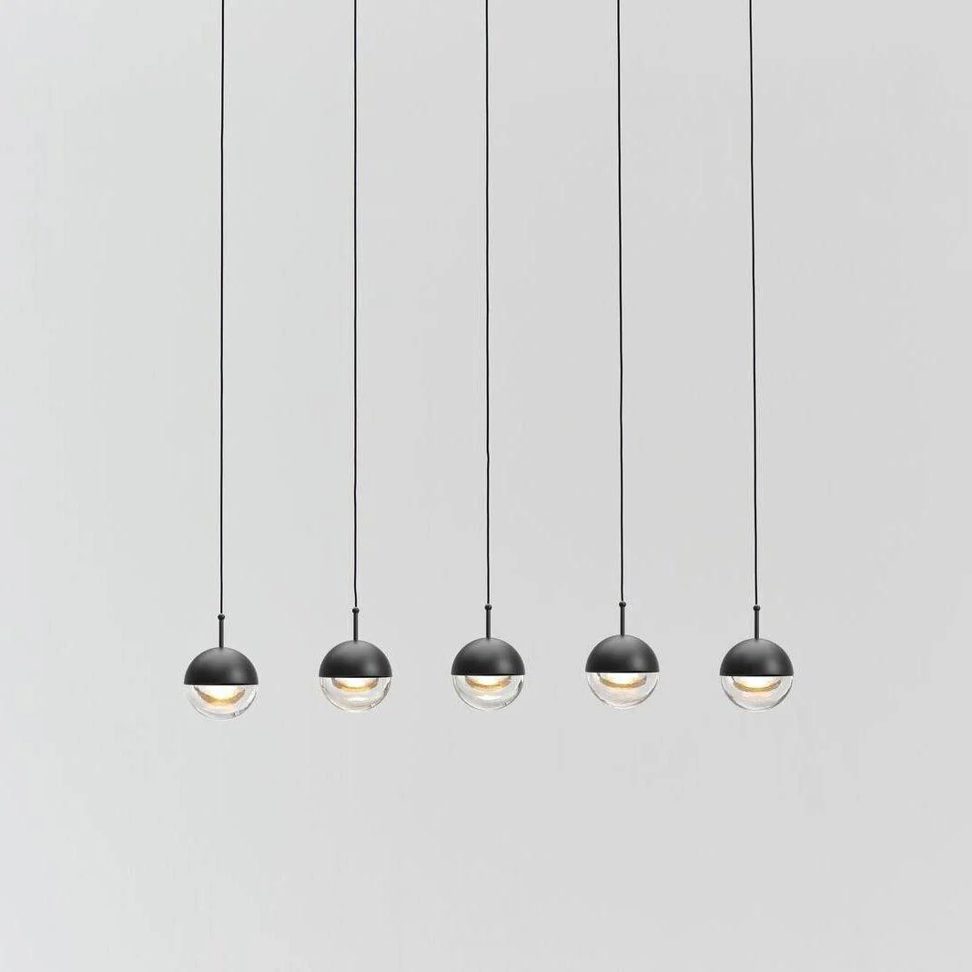 Solara Pendant Lamp Steel Glass Multi Drop Minimalist Staircase - Image 44