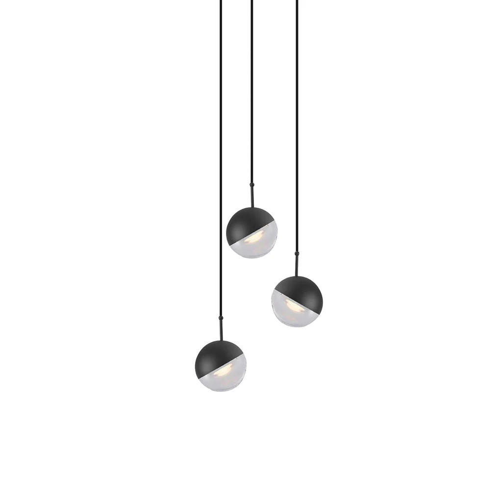 Solara Pendant Lamp Steel Glass Multi Drop Minimalist Staircase - Image 94