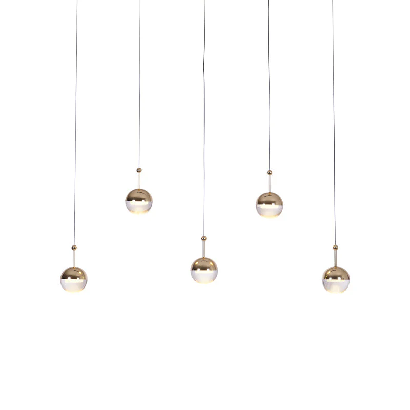 Solara Pendant Lamp Steel Glass Multi Drop Minimalist Staircase - Image 95