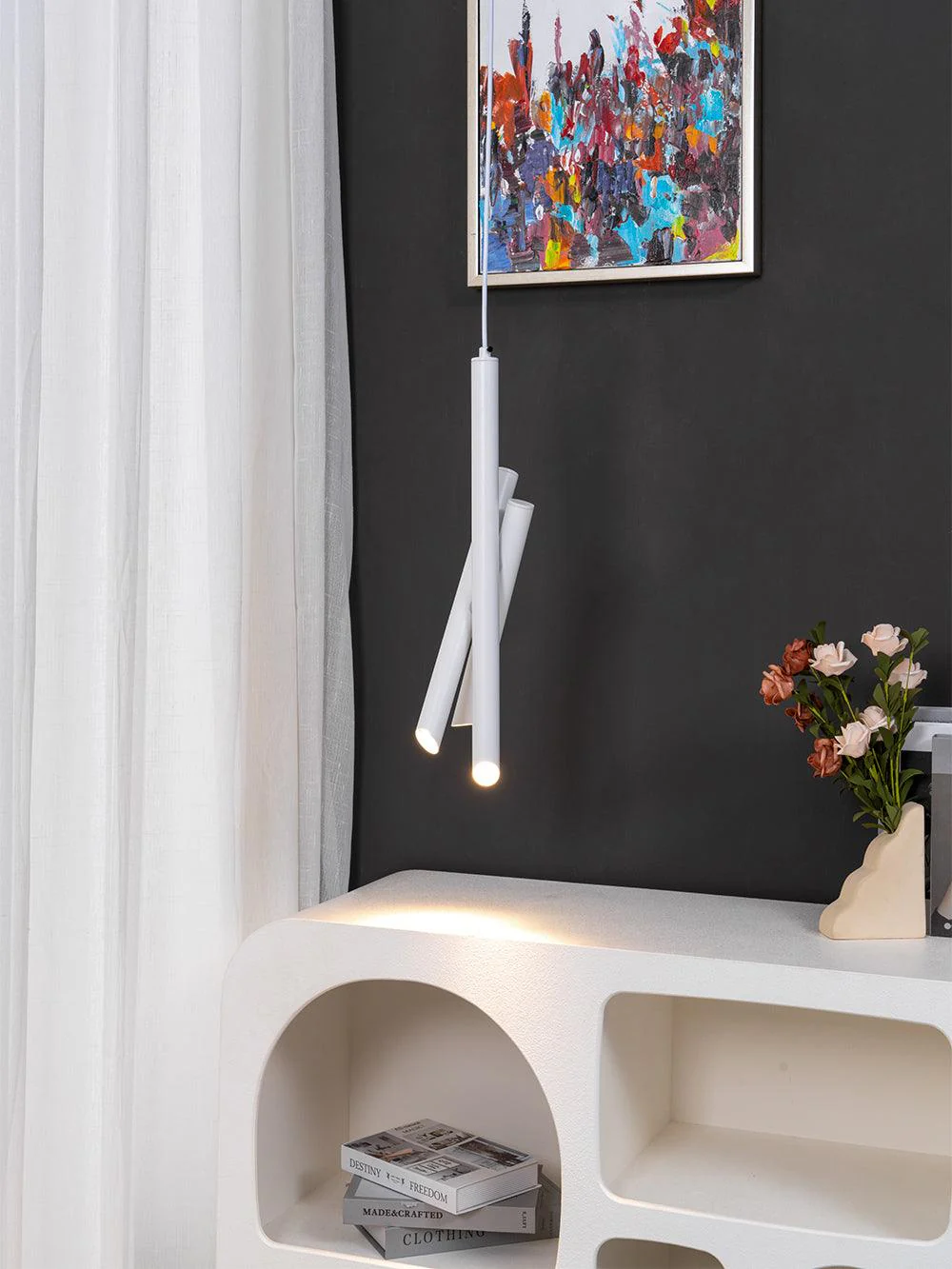 Solara Pendant Lamp Tubes Aluminum Minimalist - Image 76