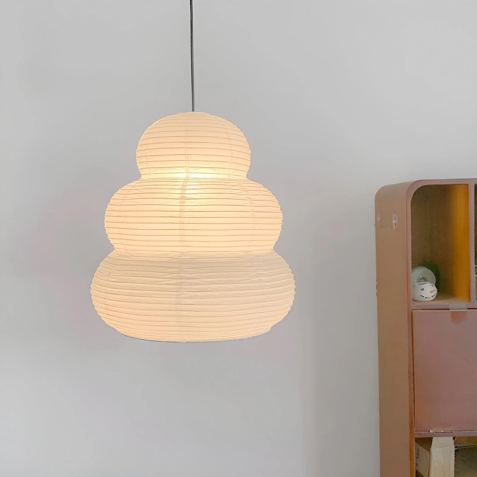 Solara Pendant Lamp Washi Paper Tiered Lantern Japanese Living Room - Image 14