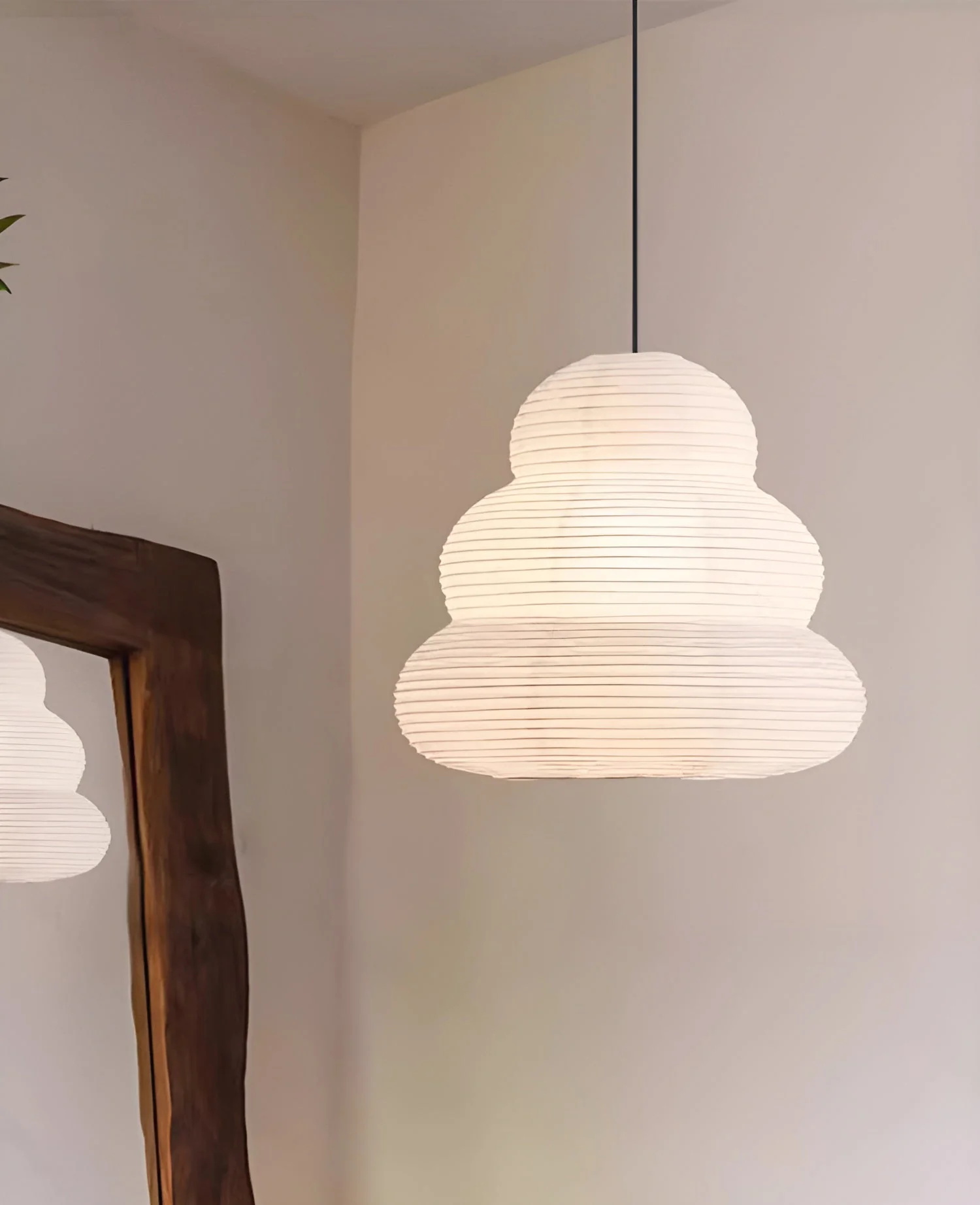 Solara Pendant Lamp Washi Paper Tiered Lantern Japanese Living Room - Image 17