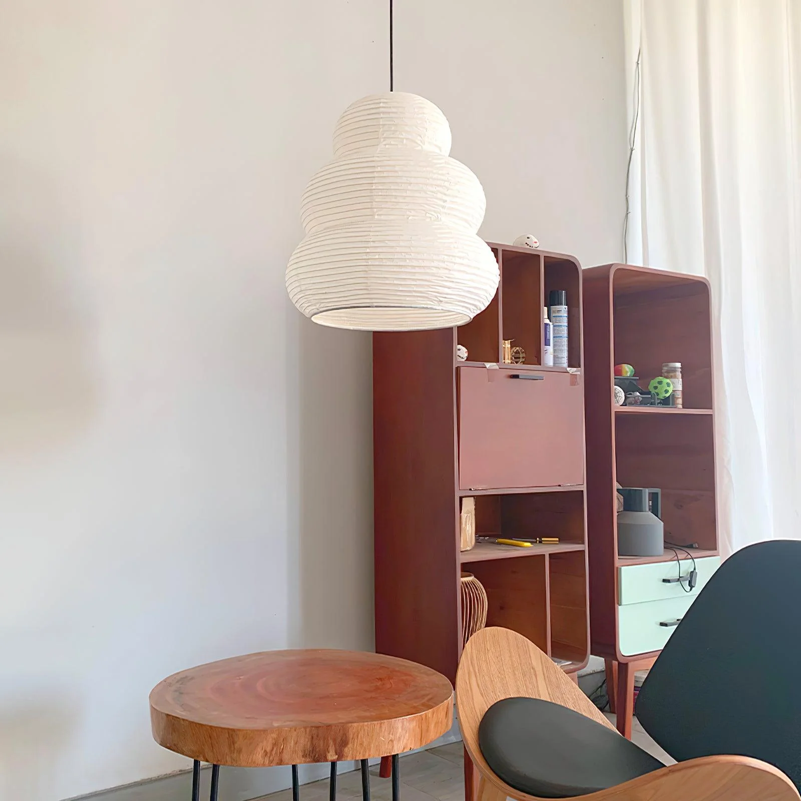 Solara Pendant Lamp Washi Paper Tiered Lantern Japanese Living Room - Image 23