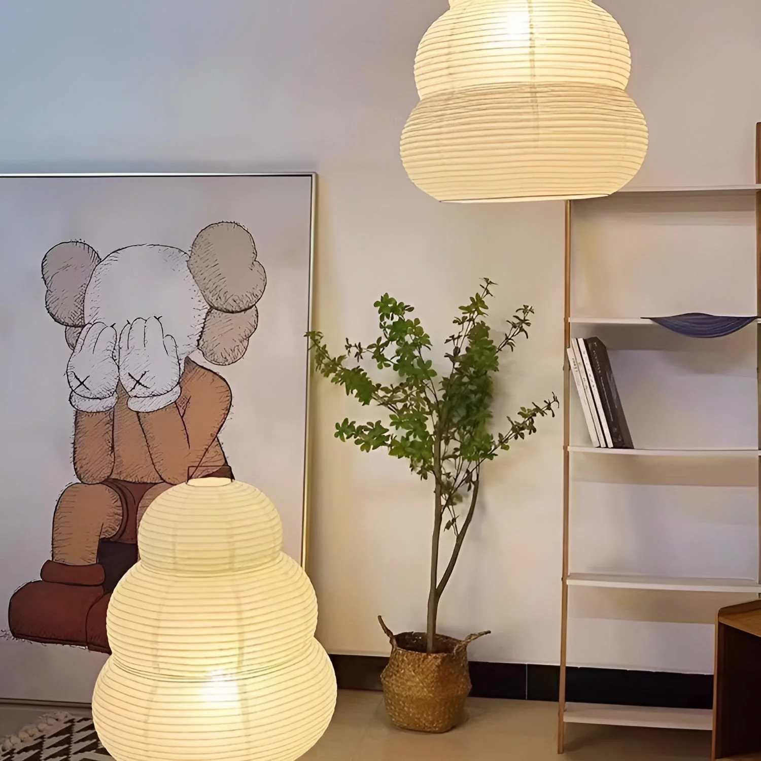 Solara Pendant Lamp Washi Paper Tiered Lantern Japanese Living Room - Image 26