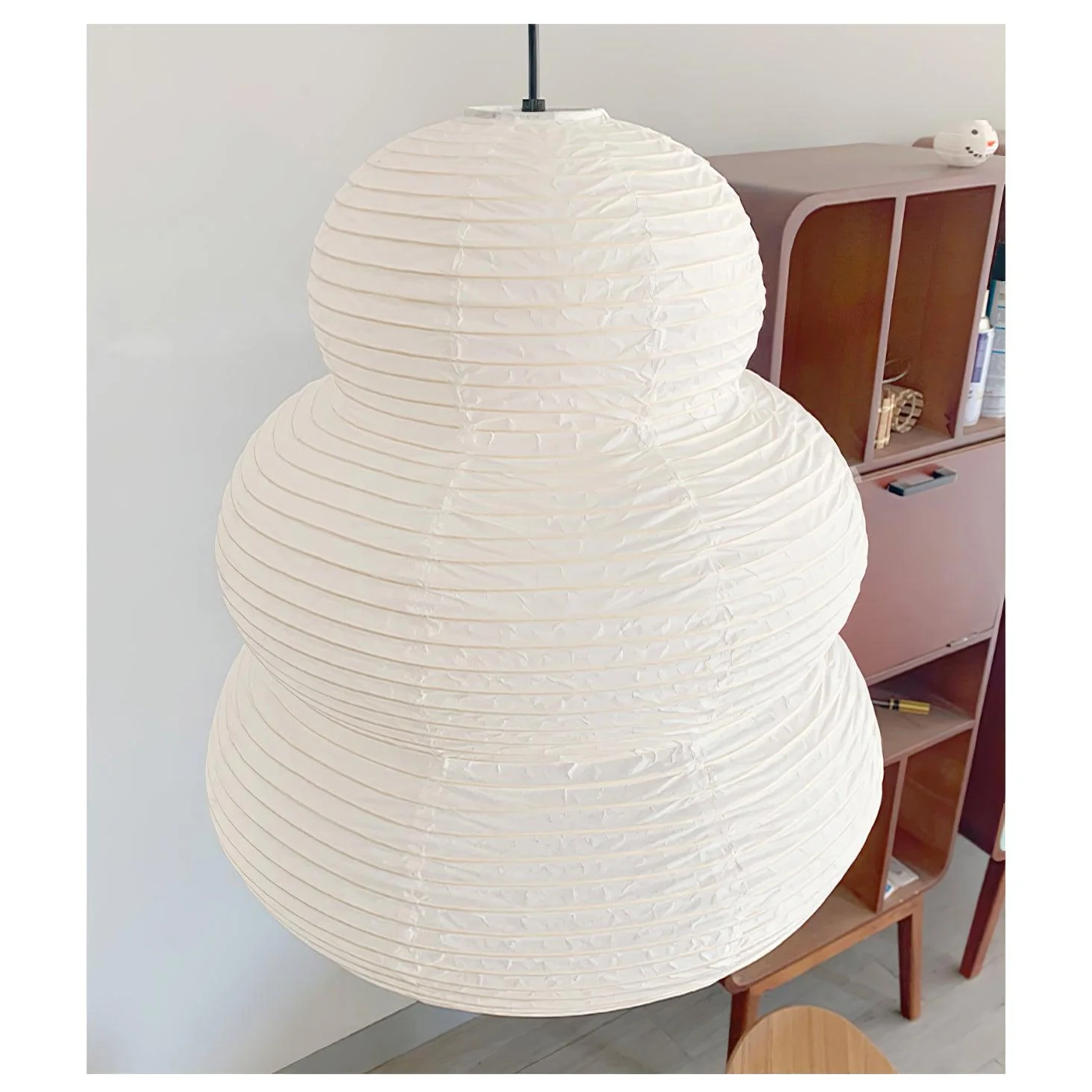 Solara Pendant Lamp Washi Paper Tiered Lantern Japanese Living Room - Image 28