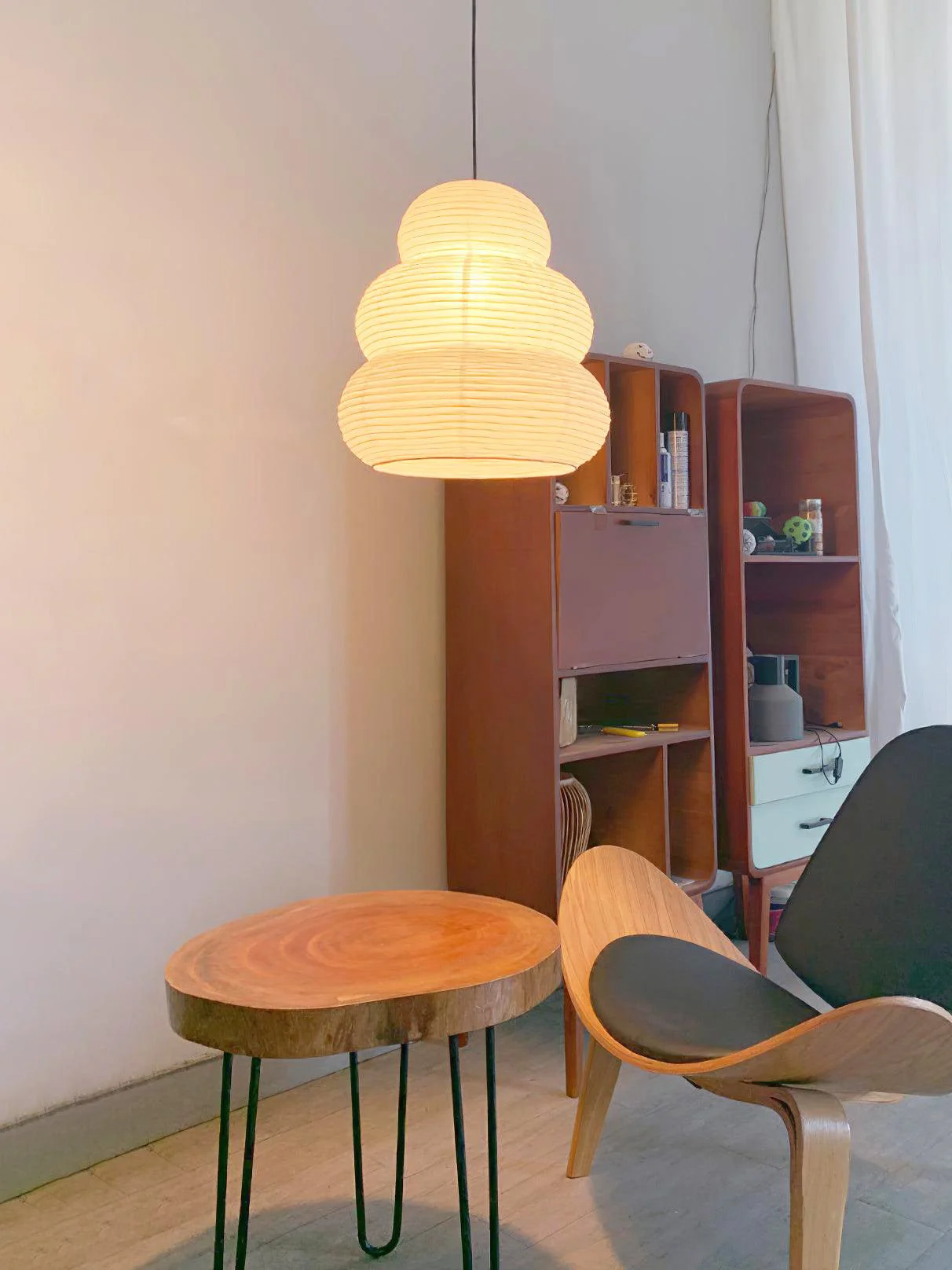 Solara Pendant Lamp Washi Paper Tiered Lantern Japanese Living Room - Image 33