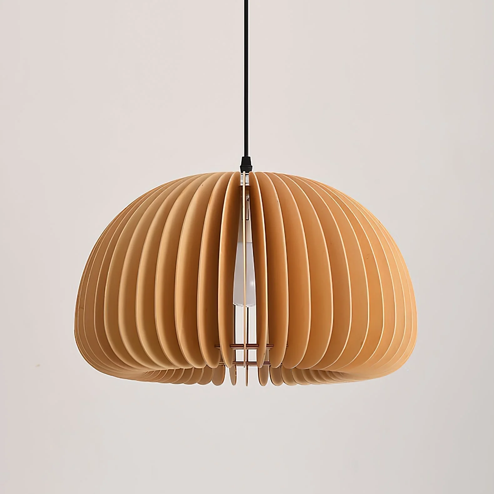 Solara Pendant Lamp Wood Pumpkin Dome Nordic - Image 39