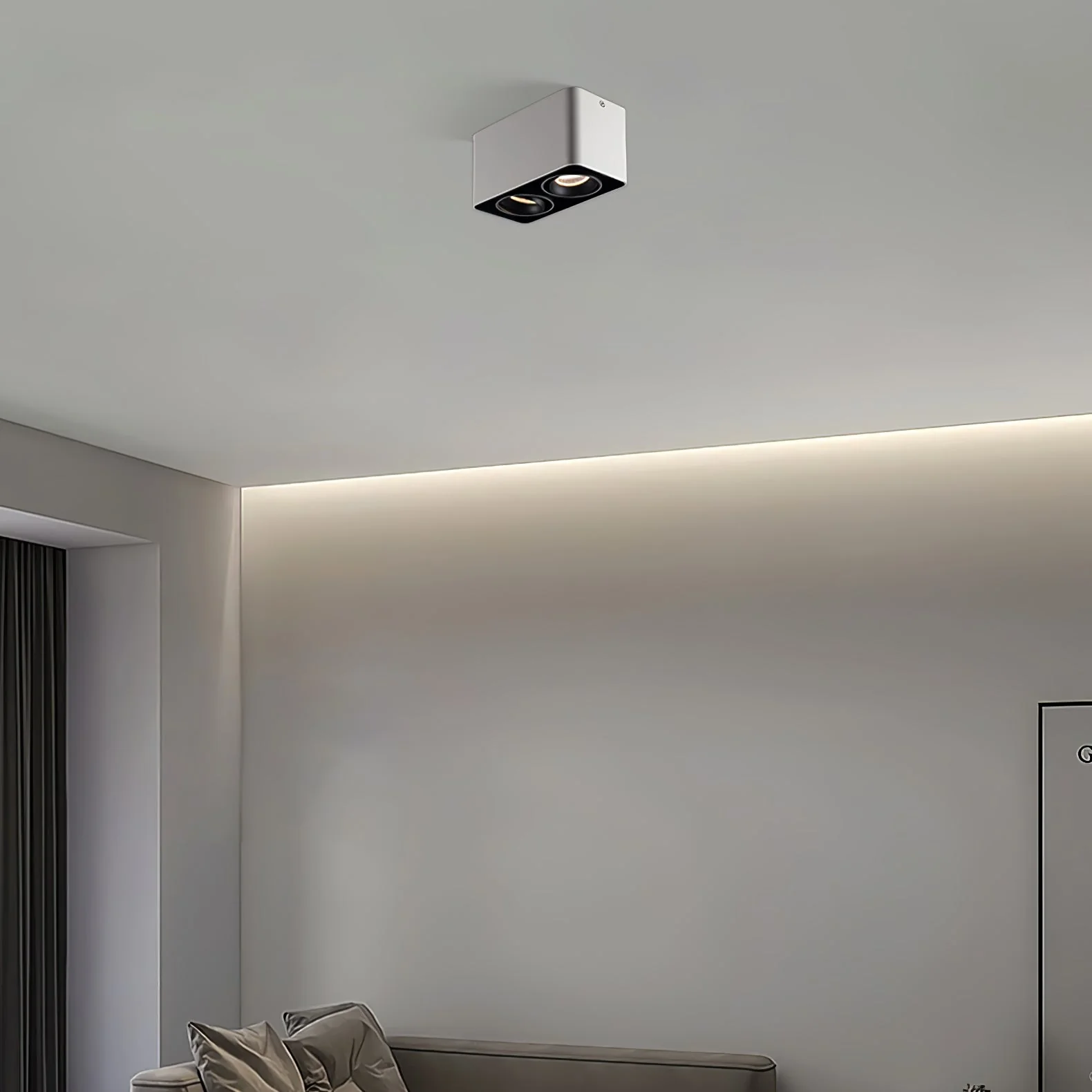 Solara Spotlight Surface Mount Twin LED Angular Minimalist - Image 20