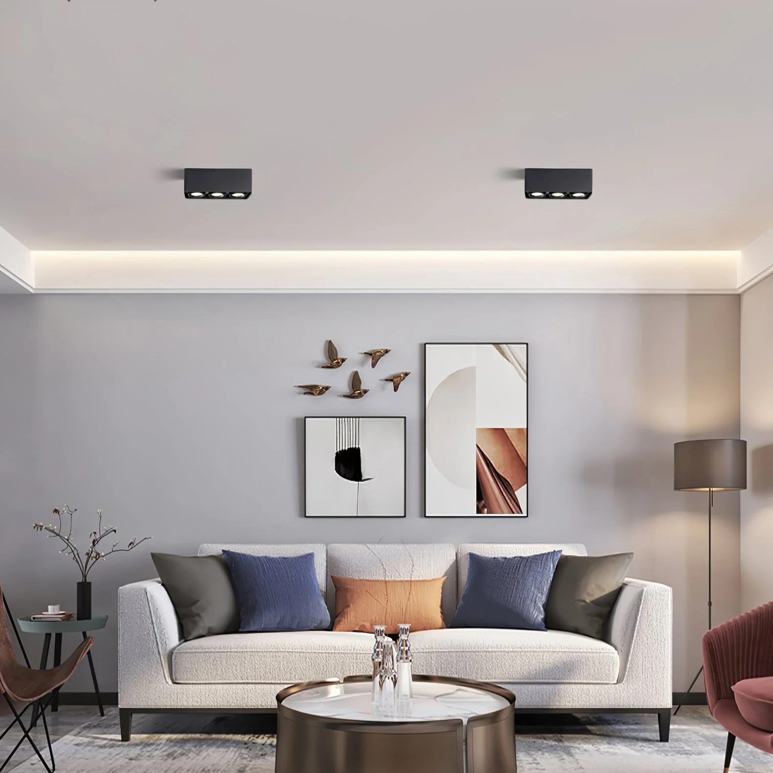 Solara Spotlight Surface Mount Twin LED Angular Minimalist - Image 32