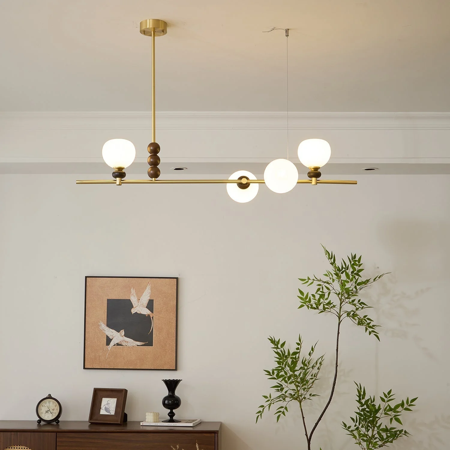 Solaren Wood Vintage Pendant Light - Image 4