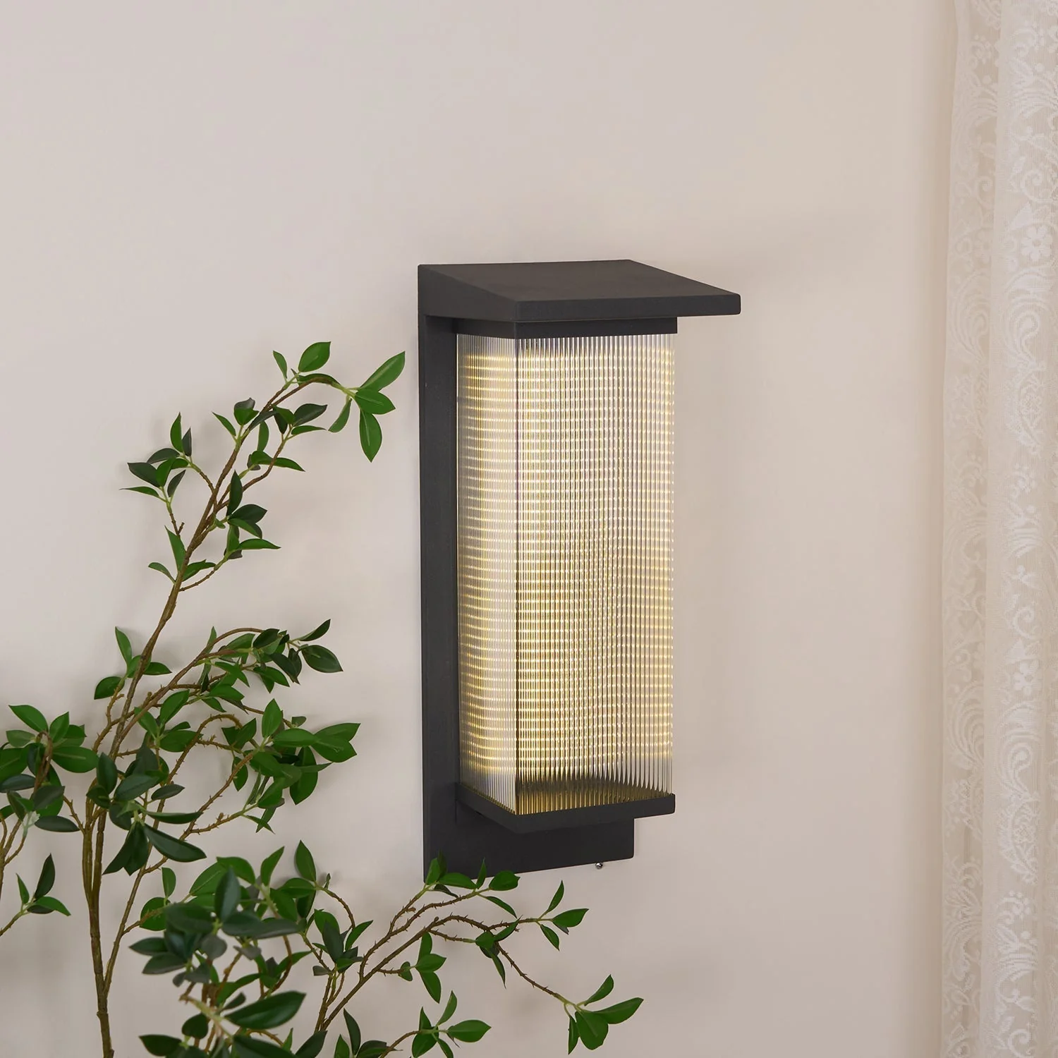 Solarise Steel Contemporary Wall Lamp - Image 9