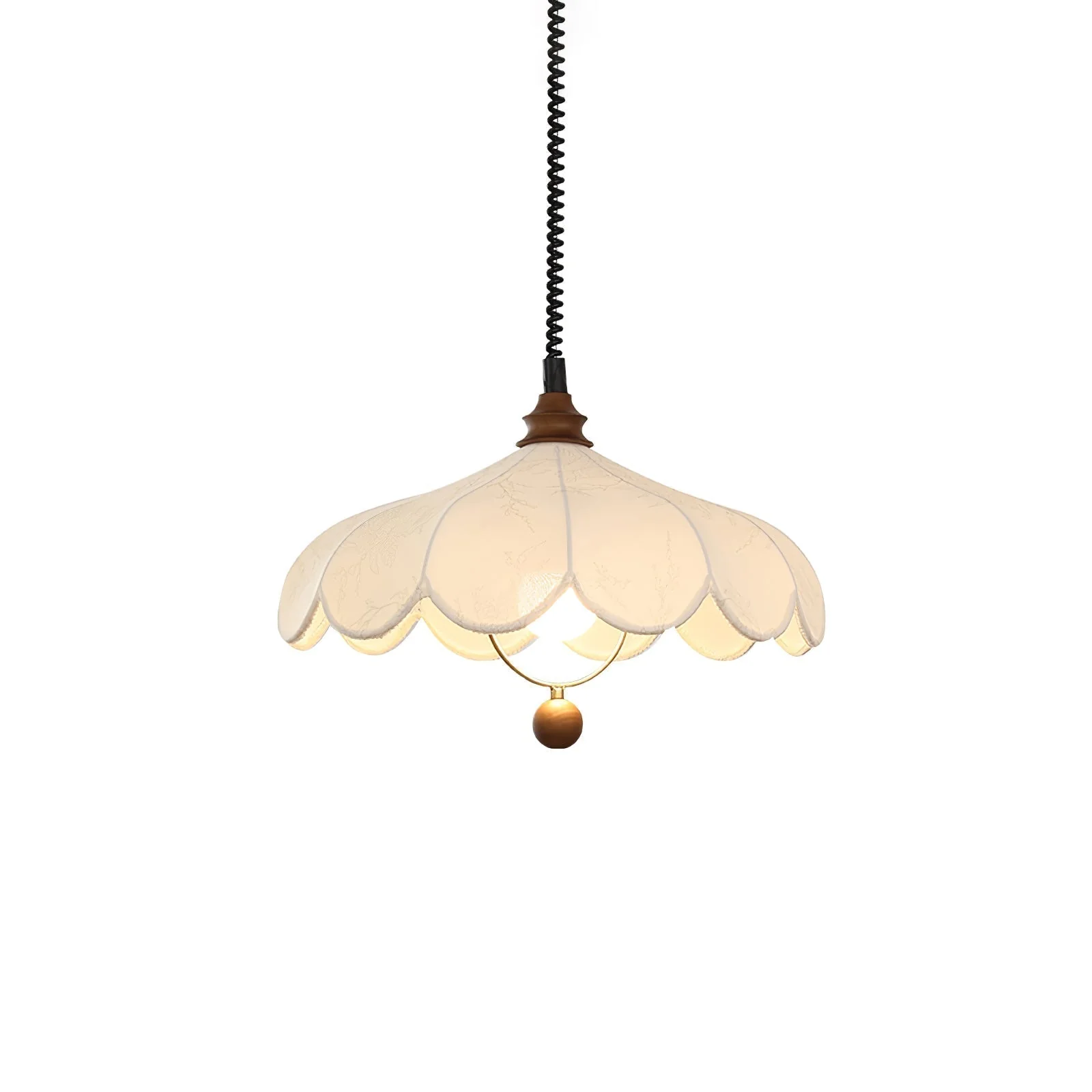 Solarn Fabric & Wood Pendant Lamp - Image 17