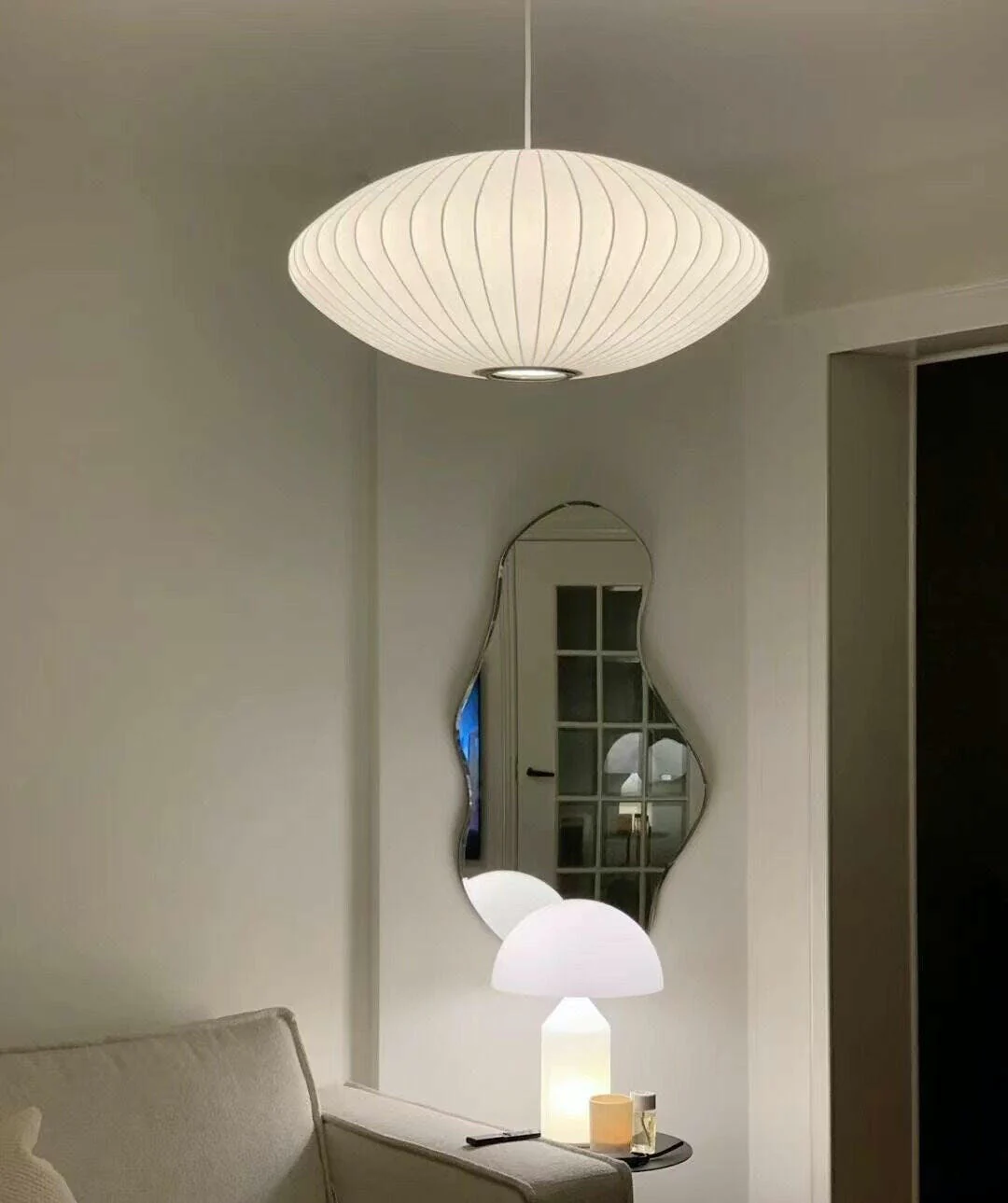 Solarnce Silk & Steel Pendant Lamp - Image 114