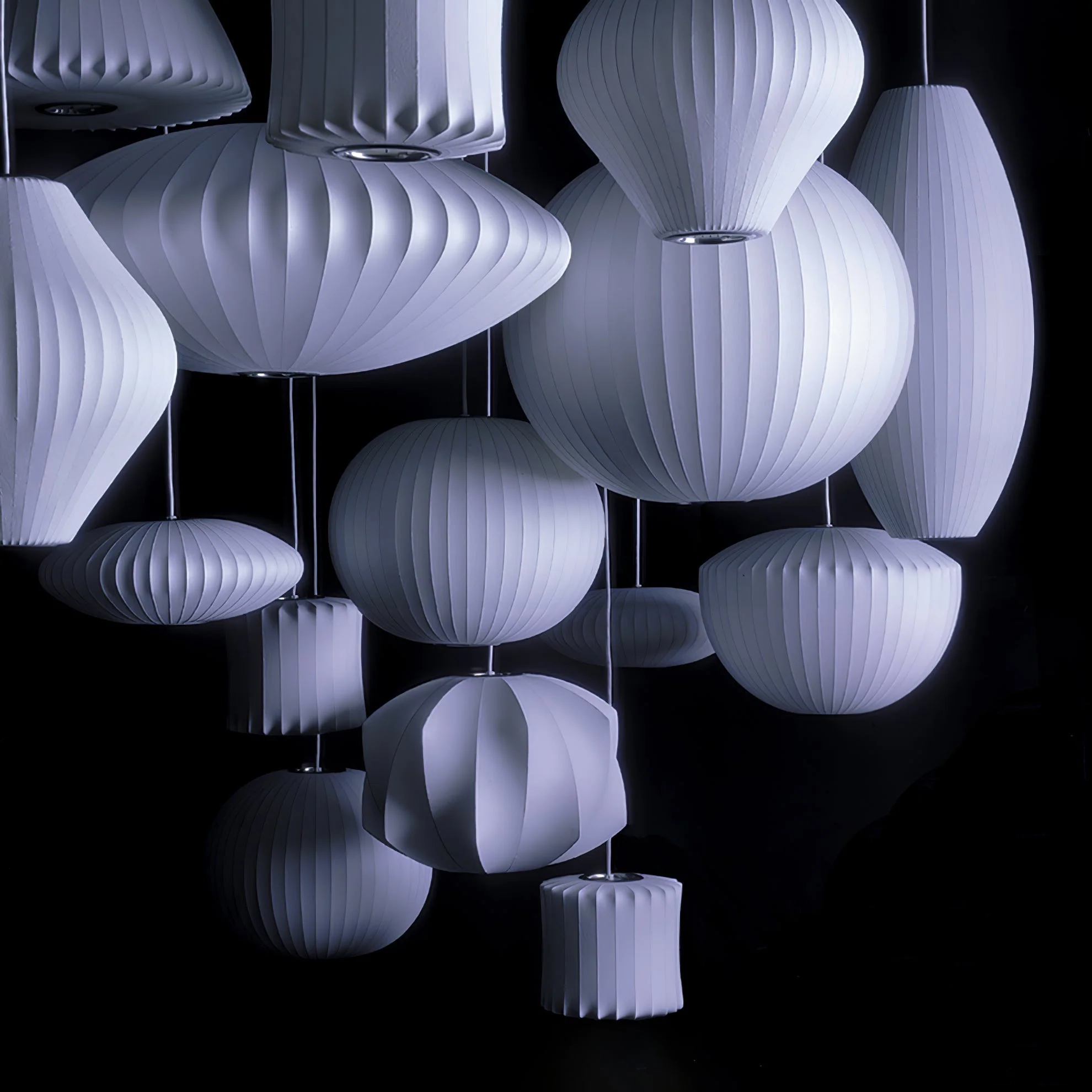 Solarnce Silk & Steel Pendant Lamp - Image 28