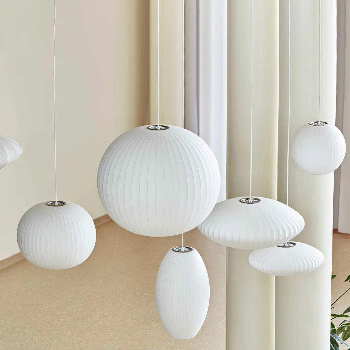 Solarnce Silk & Steel Pendant Lamp - Image 64